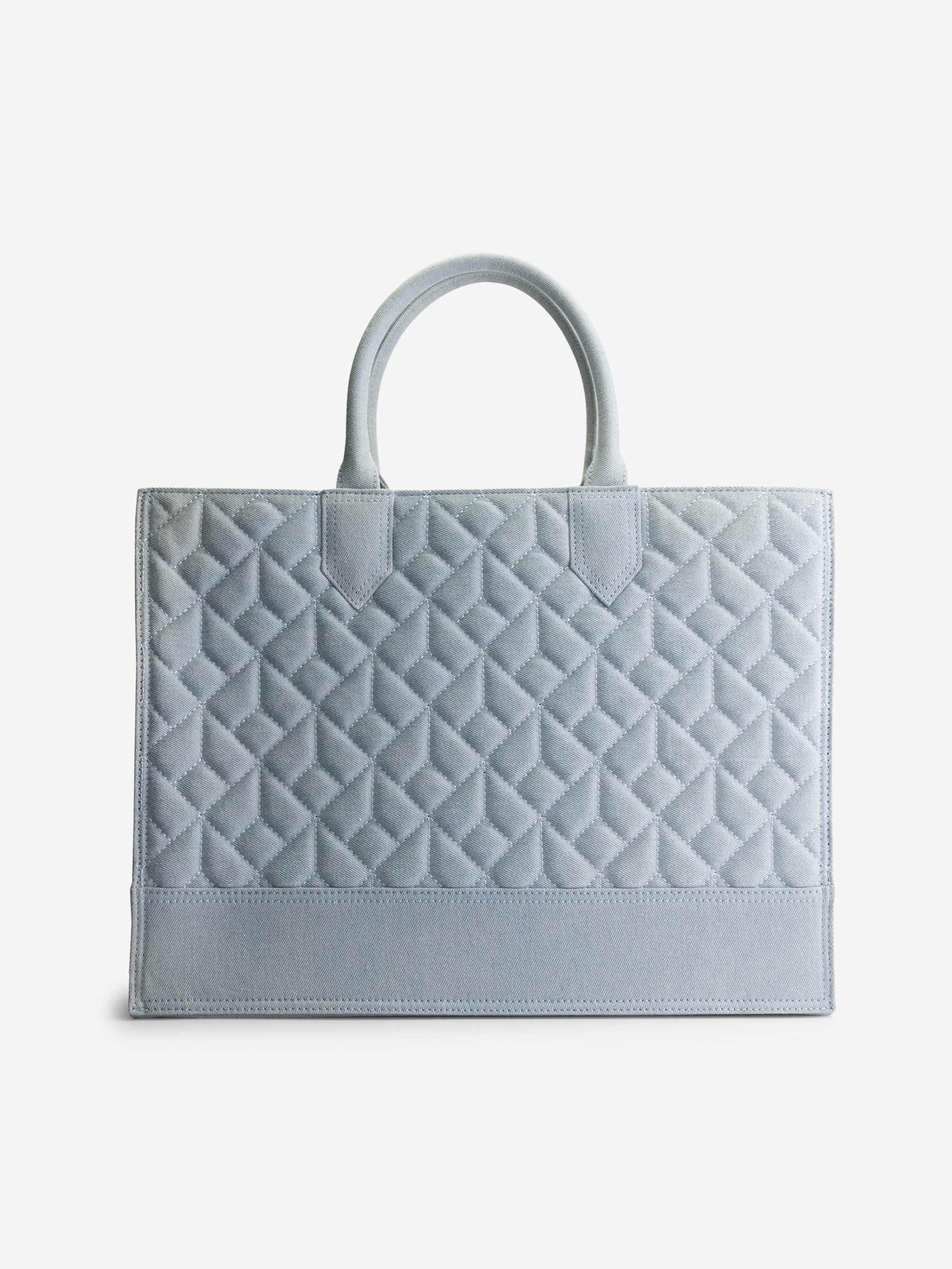 Mayda Denim Quilted Shopper