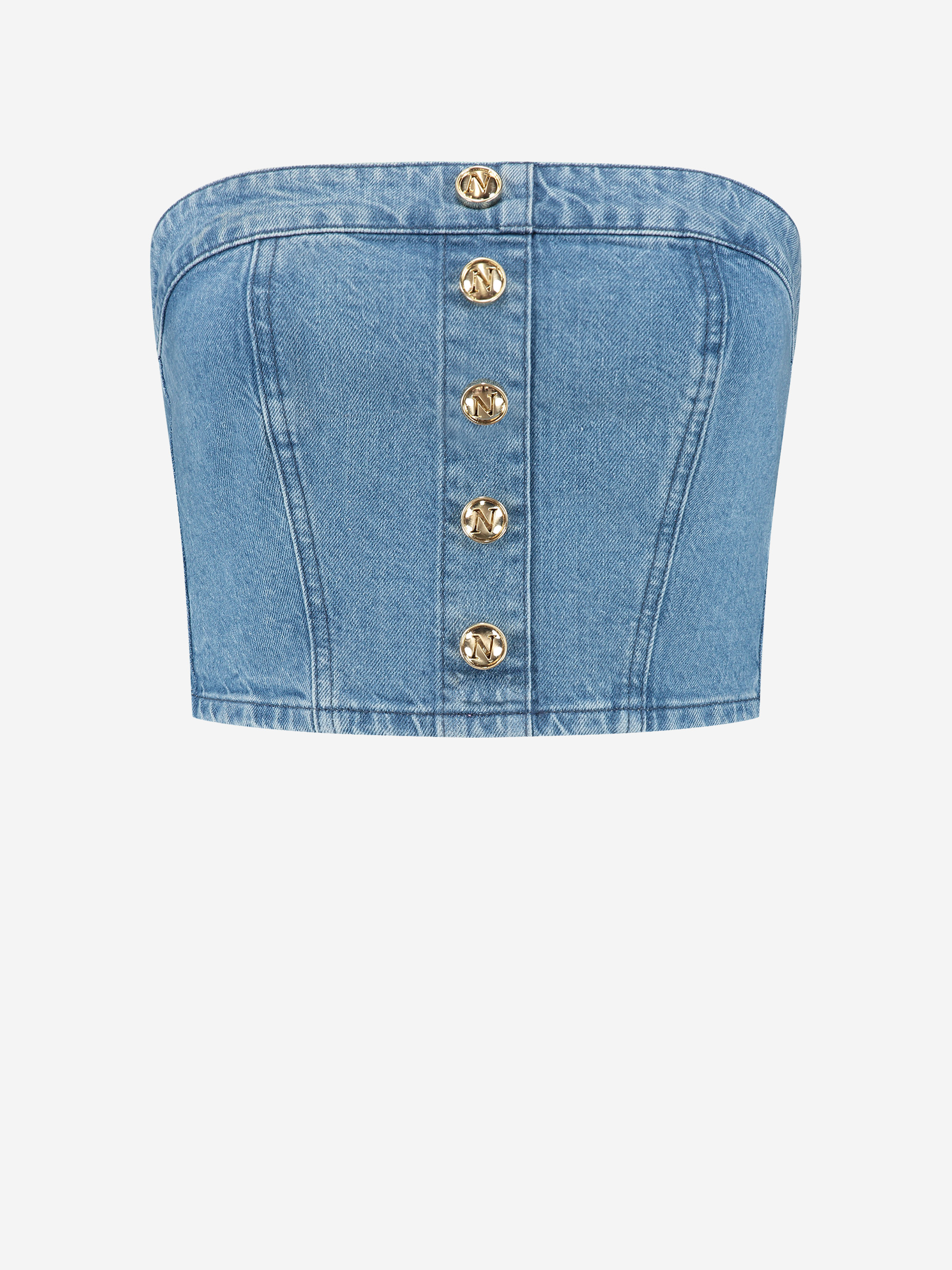 Denim bandeau top