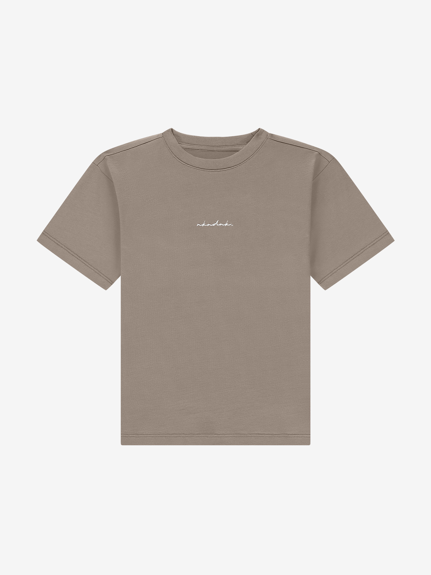 T-shirt with embroidered text