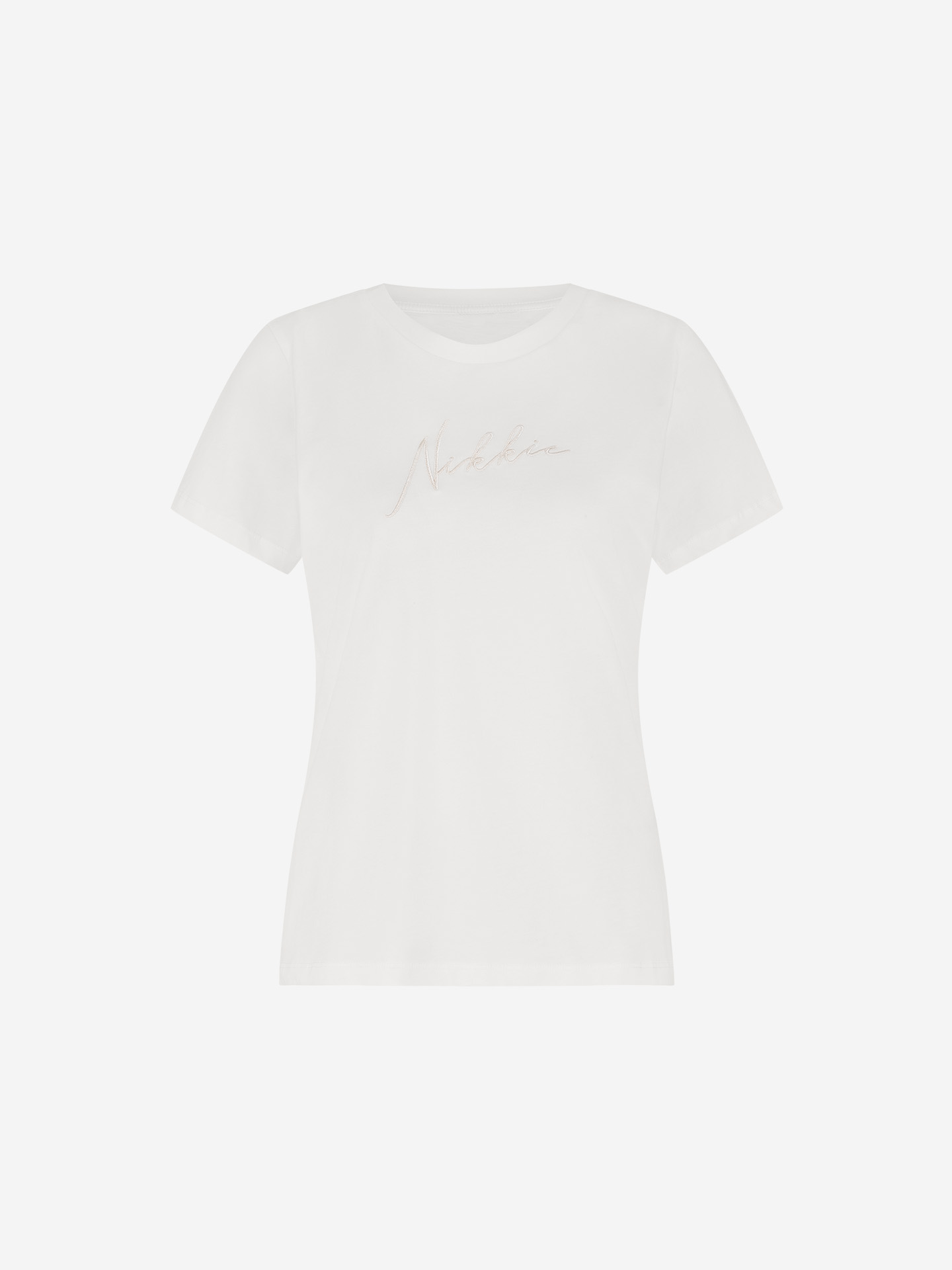 T-shirt with embroidered logo