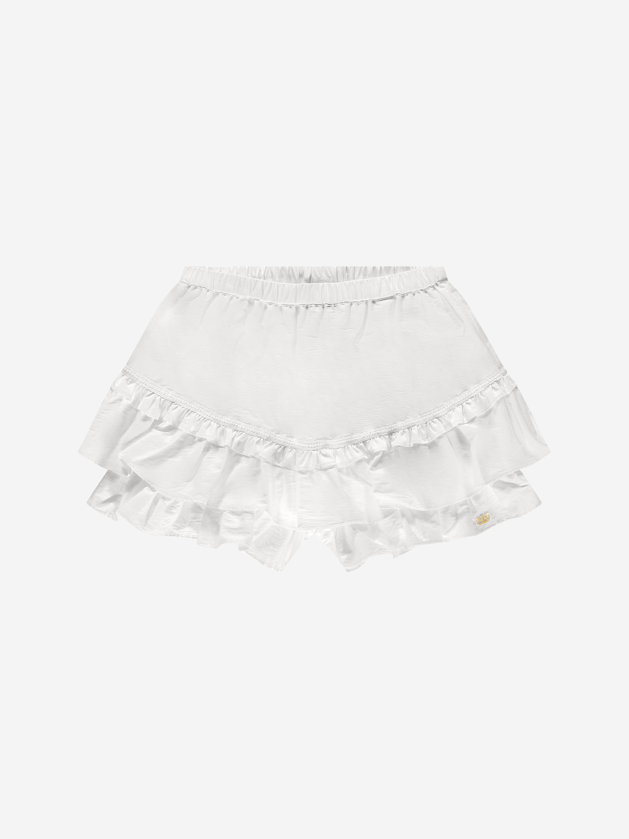 Layered A-line skort with ruffles