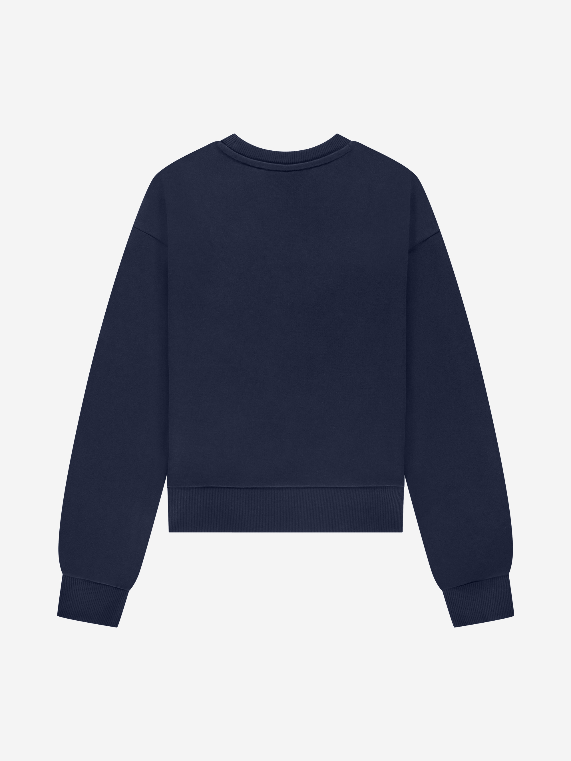 Sweater with embroidered text