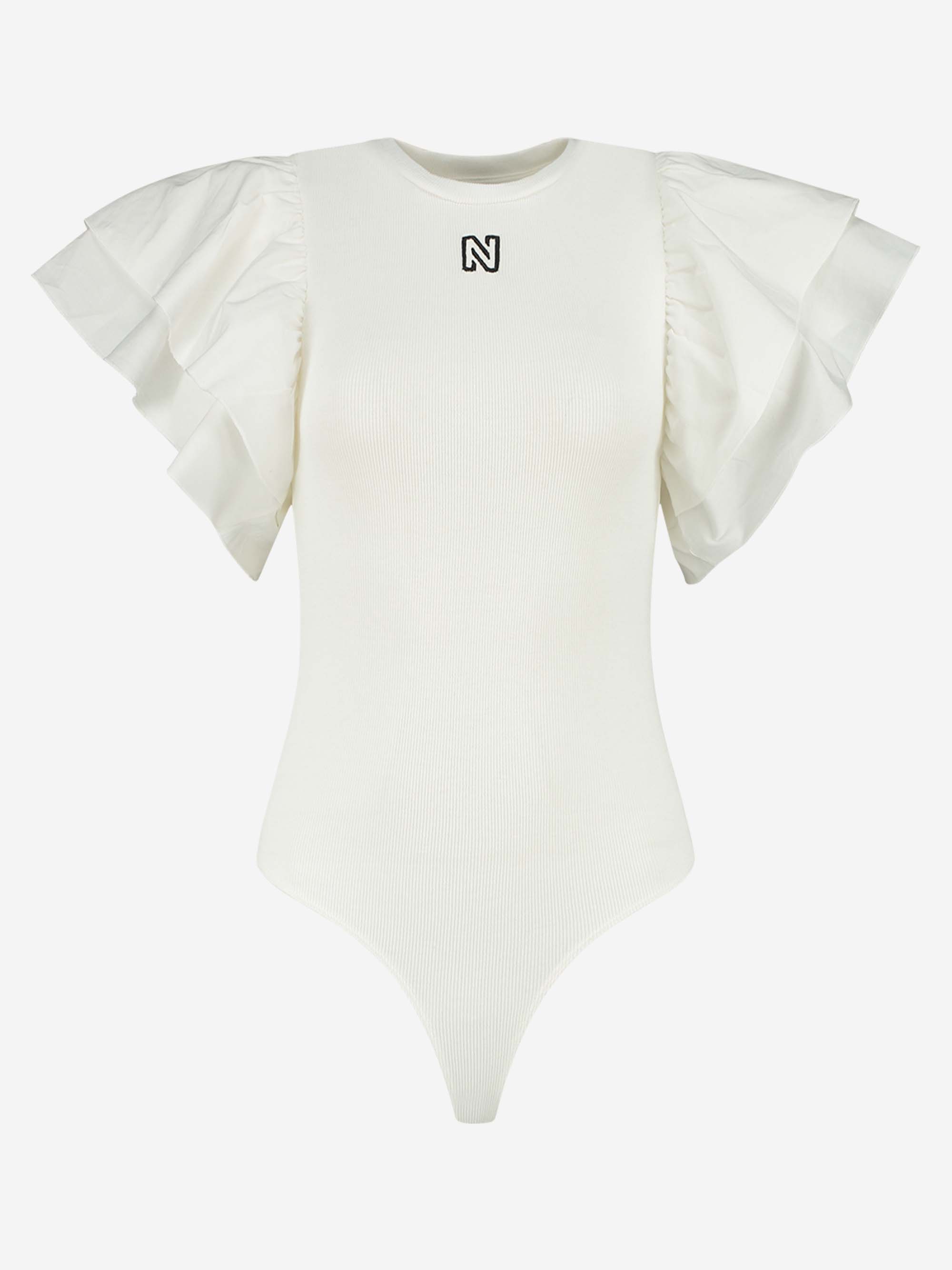Poplin Sleeve Rib Body