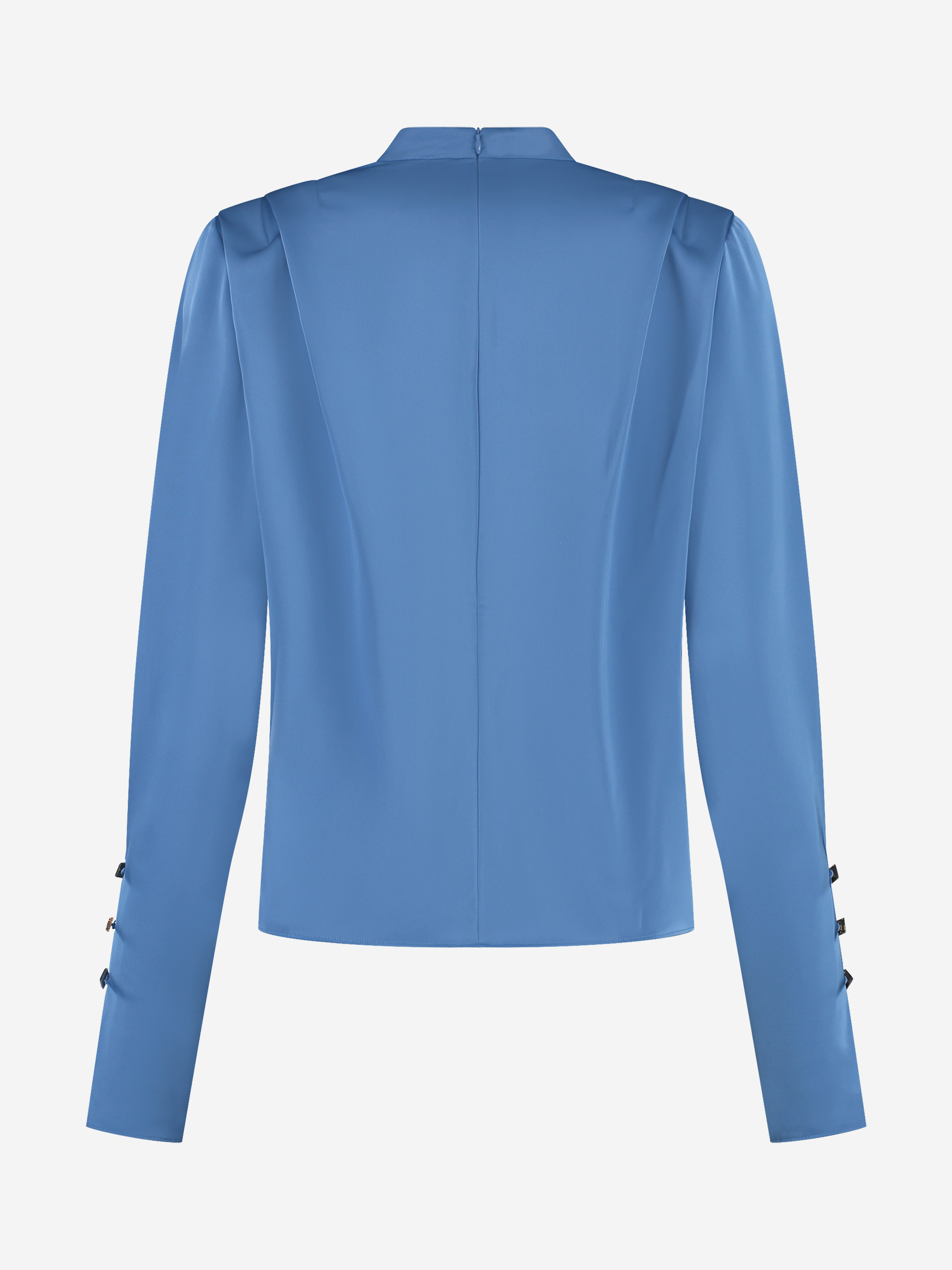 Satijnen look blouse met flared mouwen