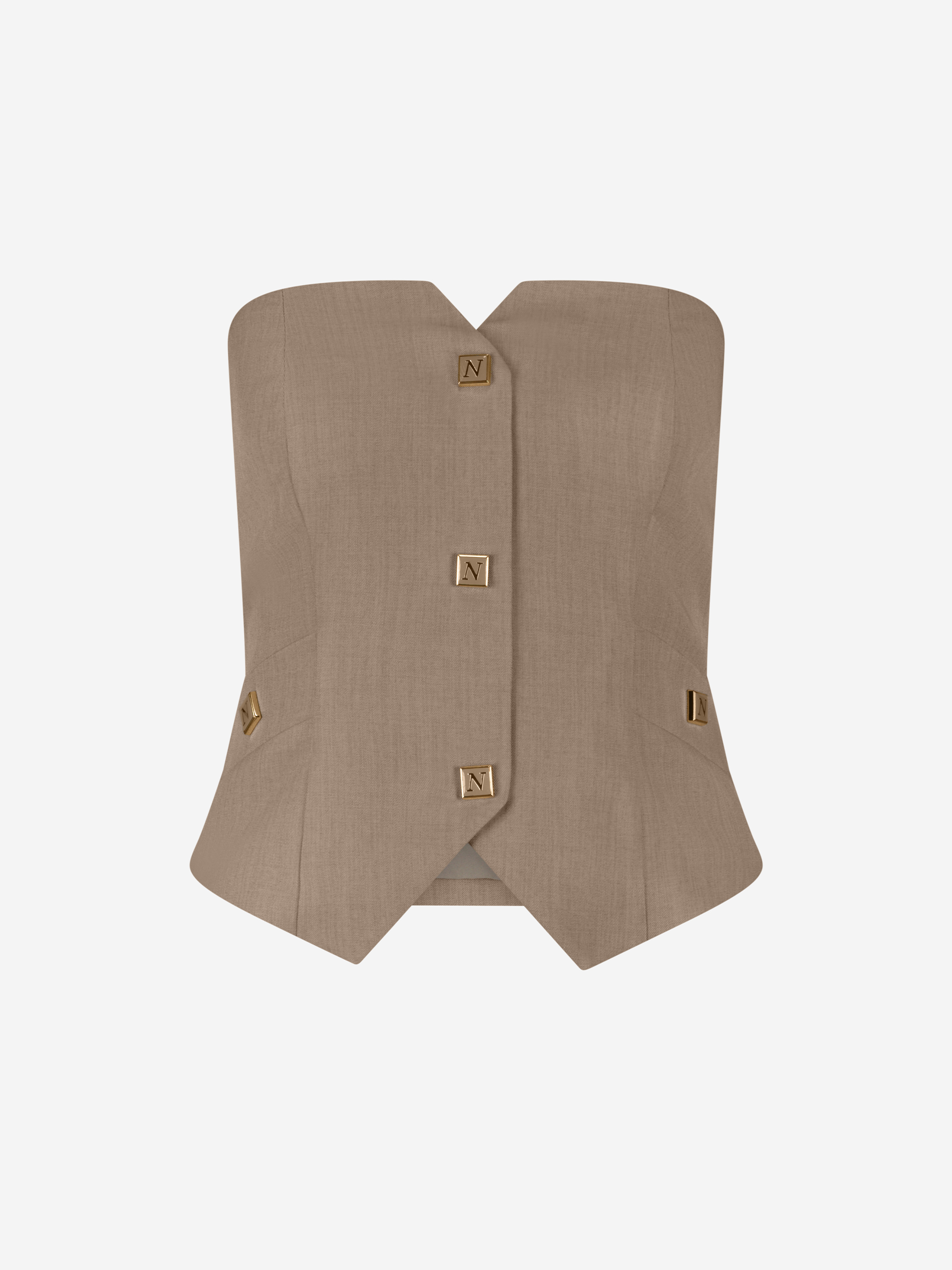Gemêleerde strapless top