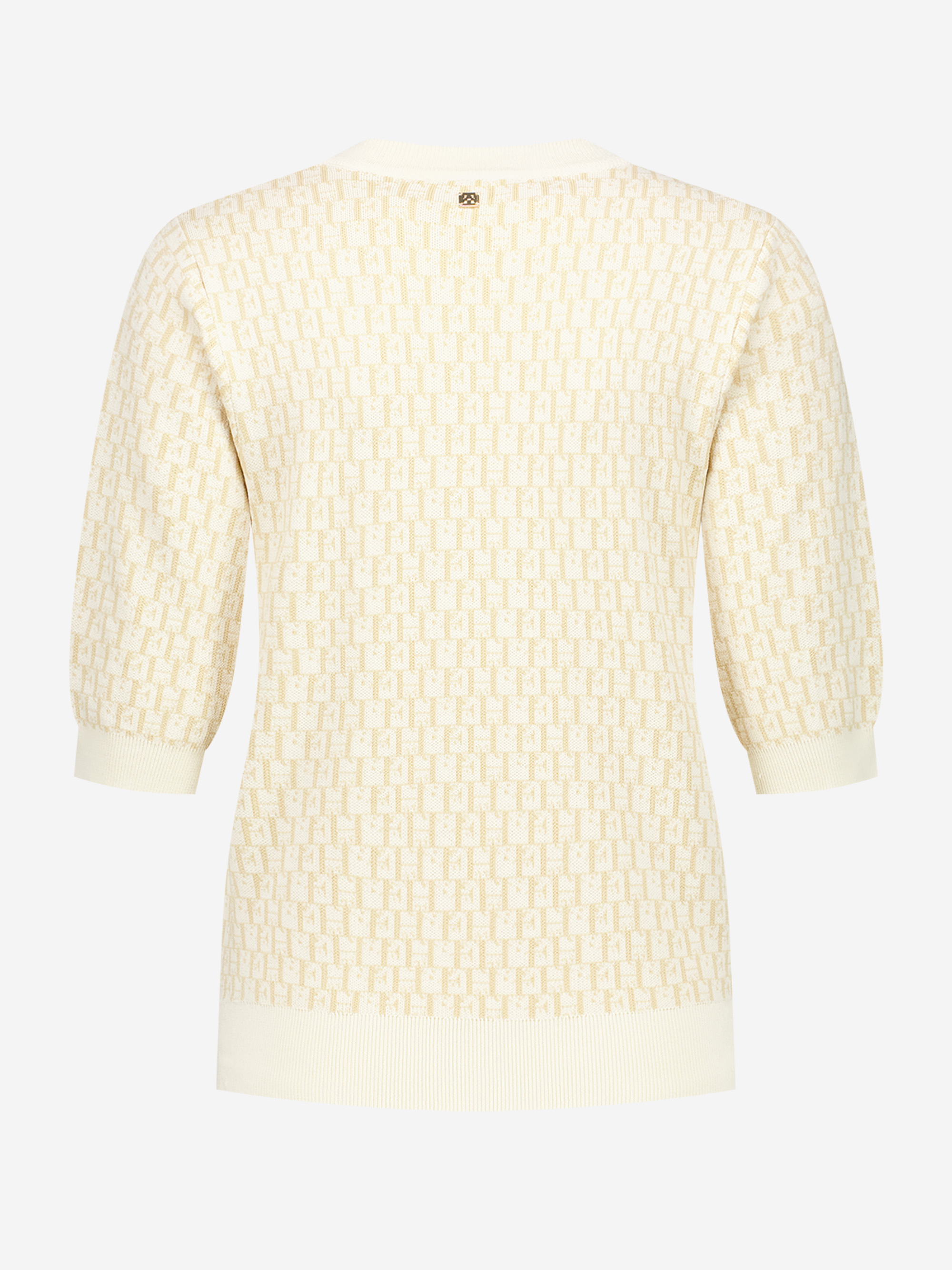 Top with logo pattern