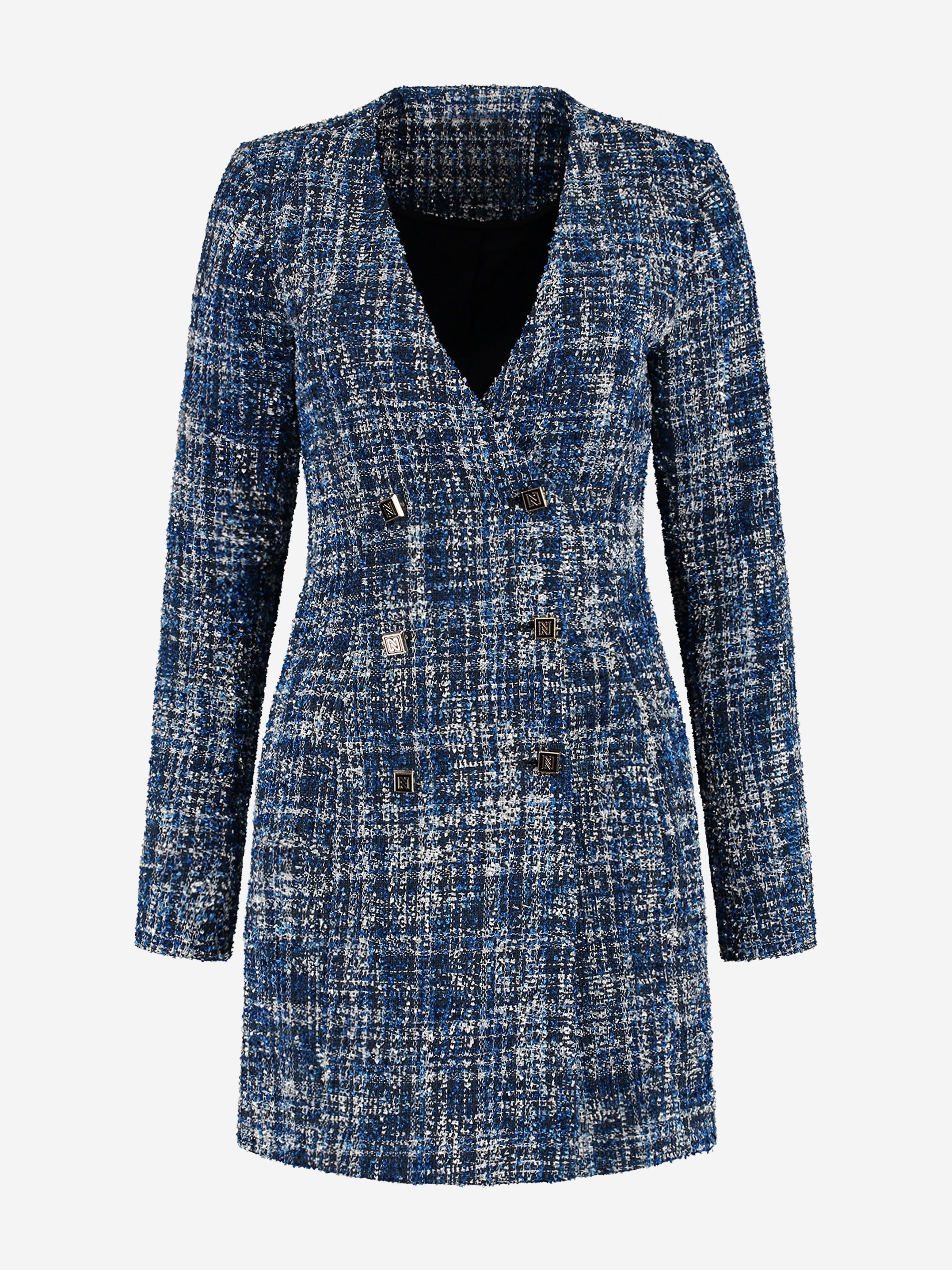 Aansluitende tweed jurk