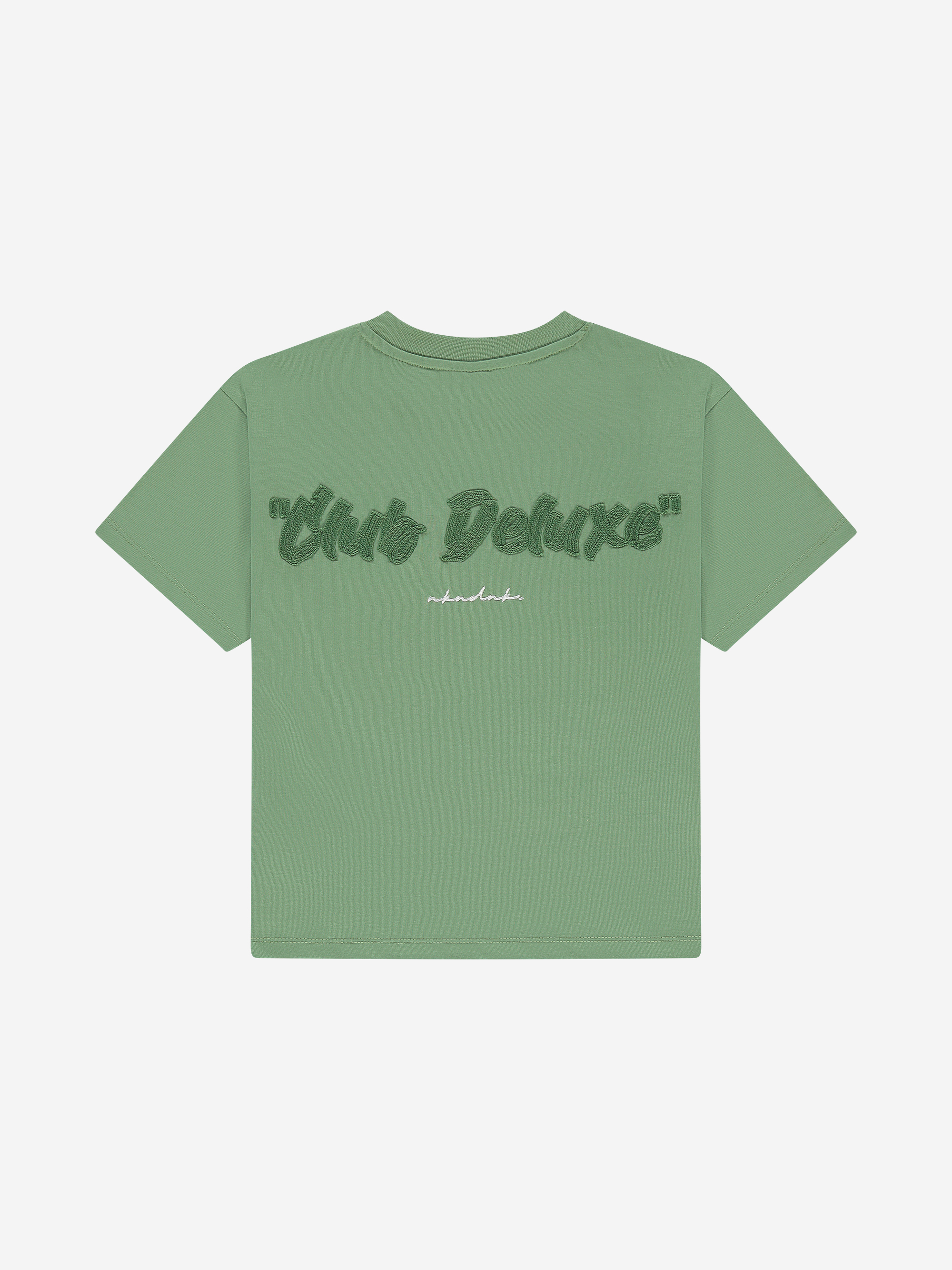 T-shirt with embroidered text