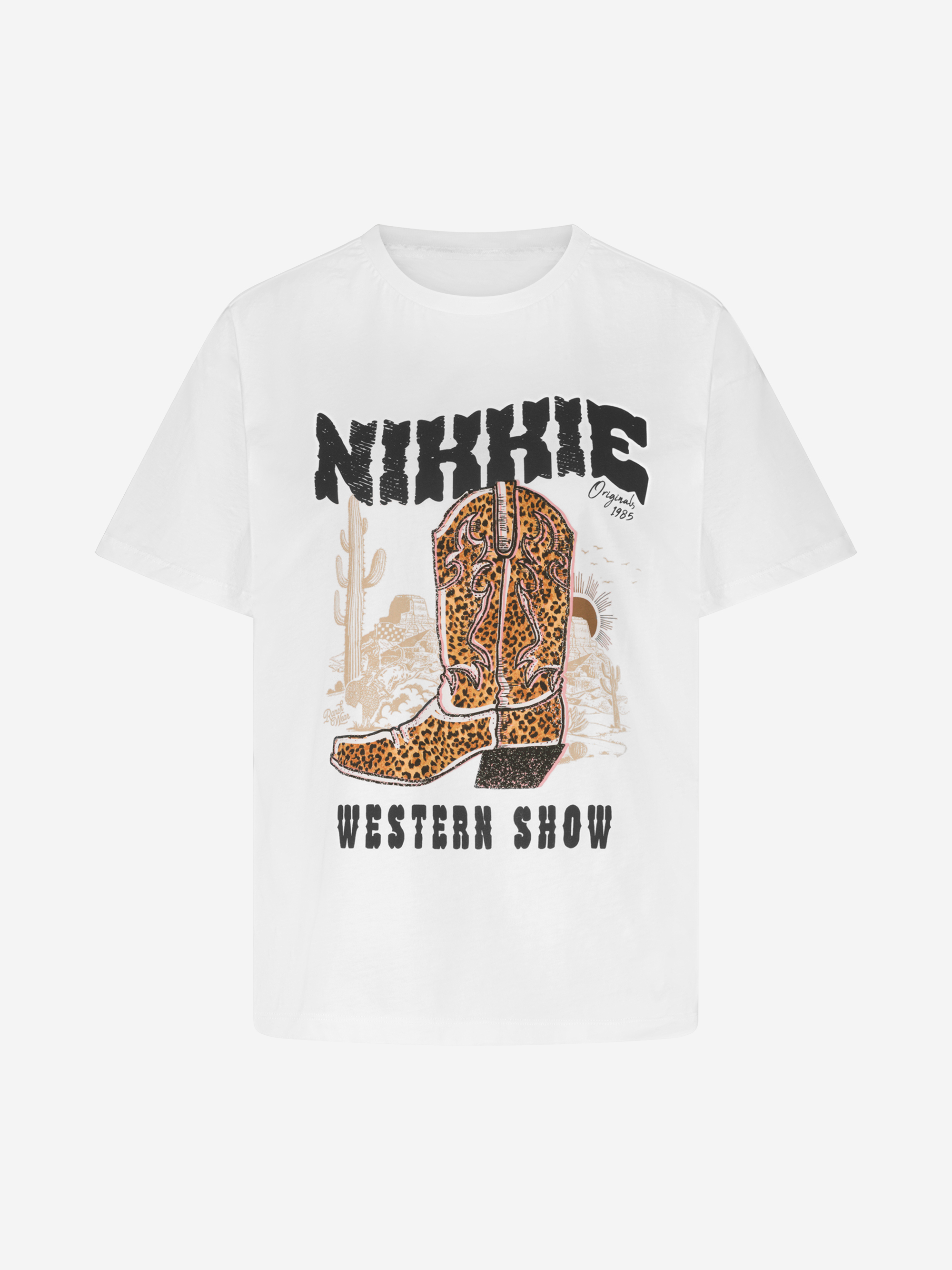 T-shirt met NIKKIE western print