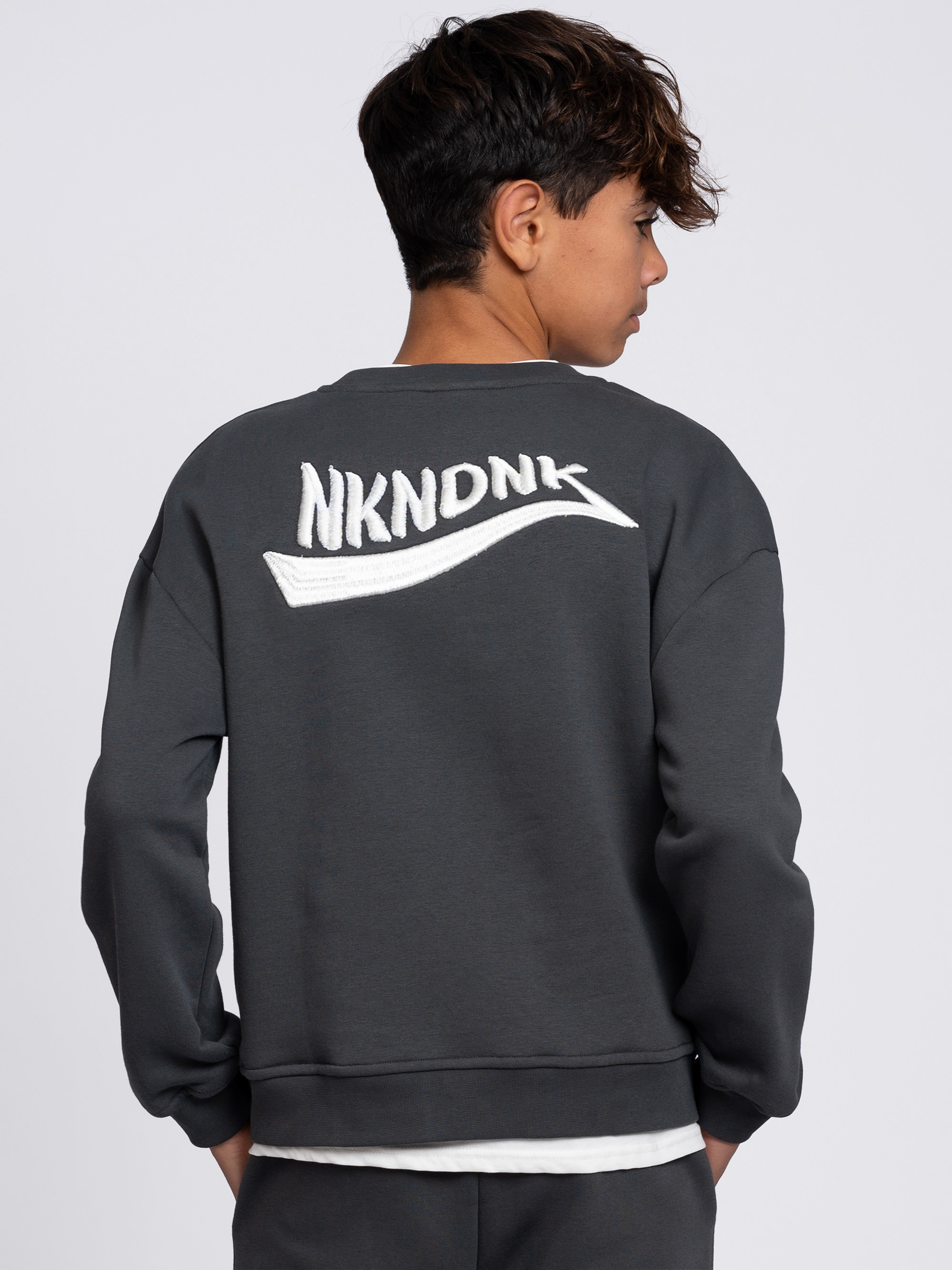 Oversized sweater met geborduurd logo