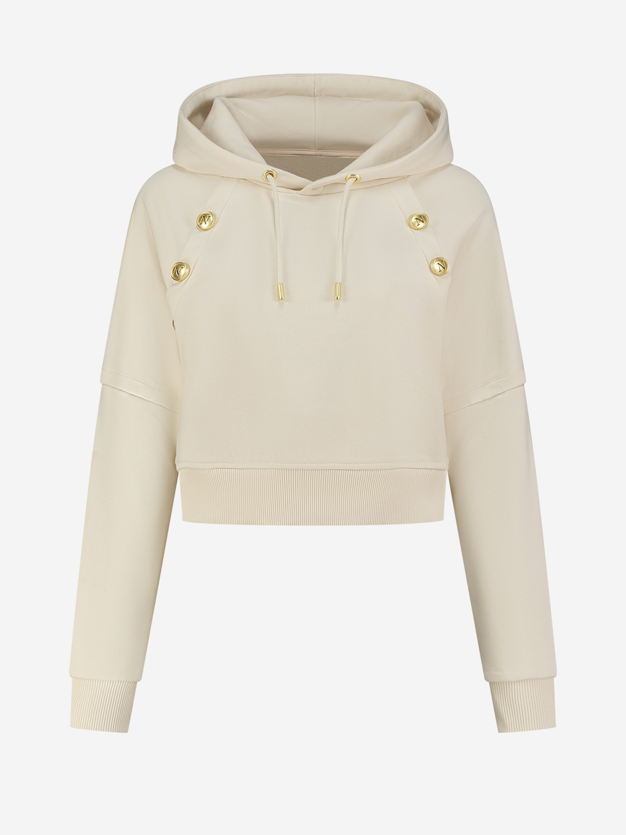 Hoodie with button detail