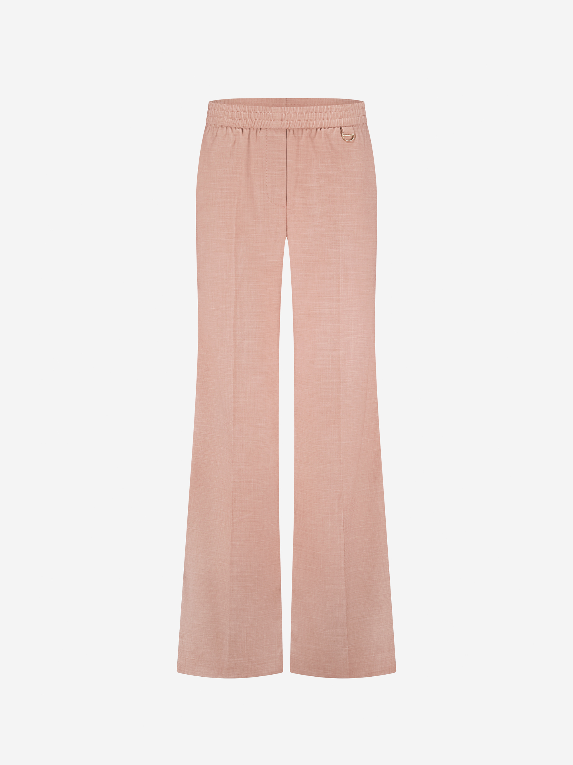Melange pants with elastic waistband