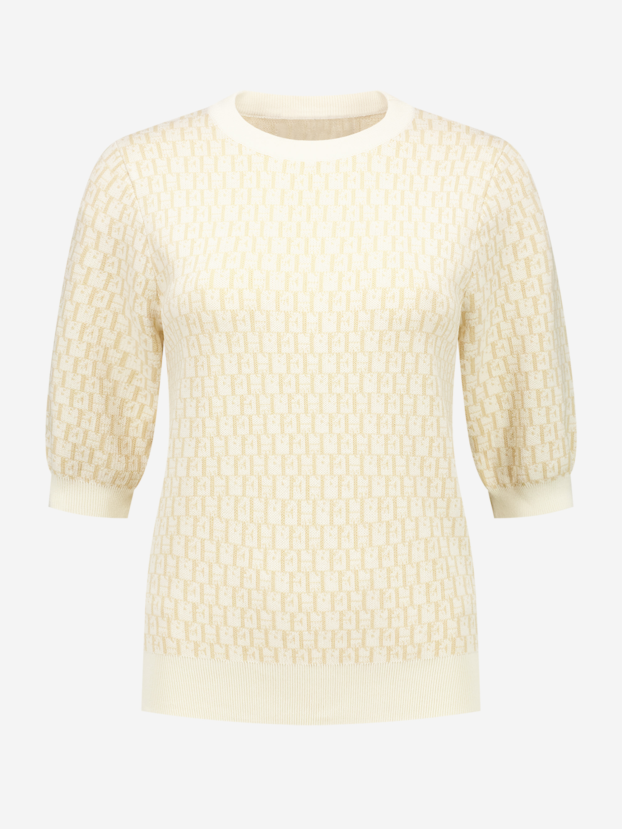 Top with logo pattern
