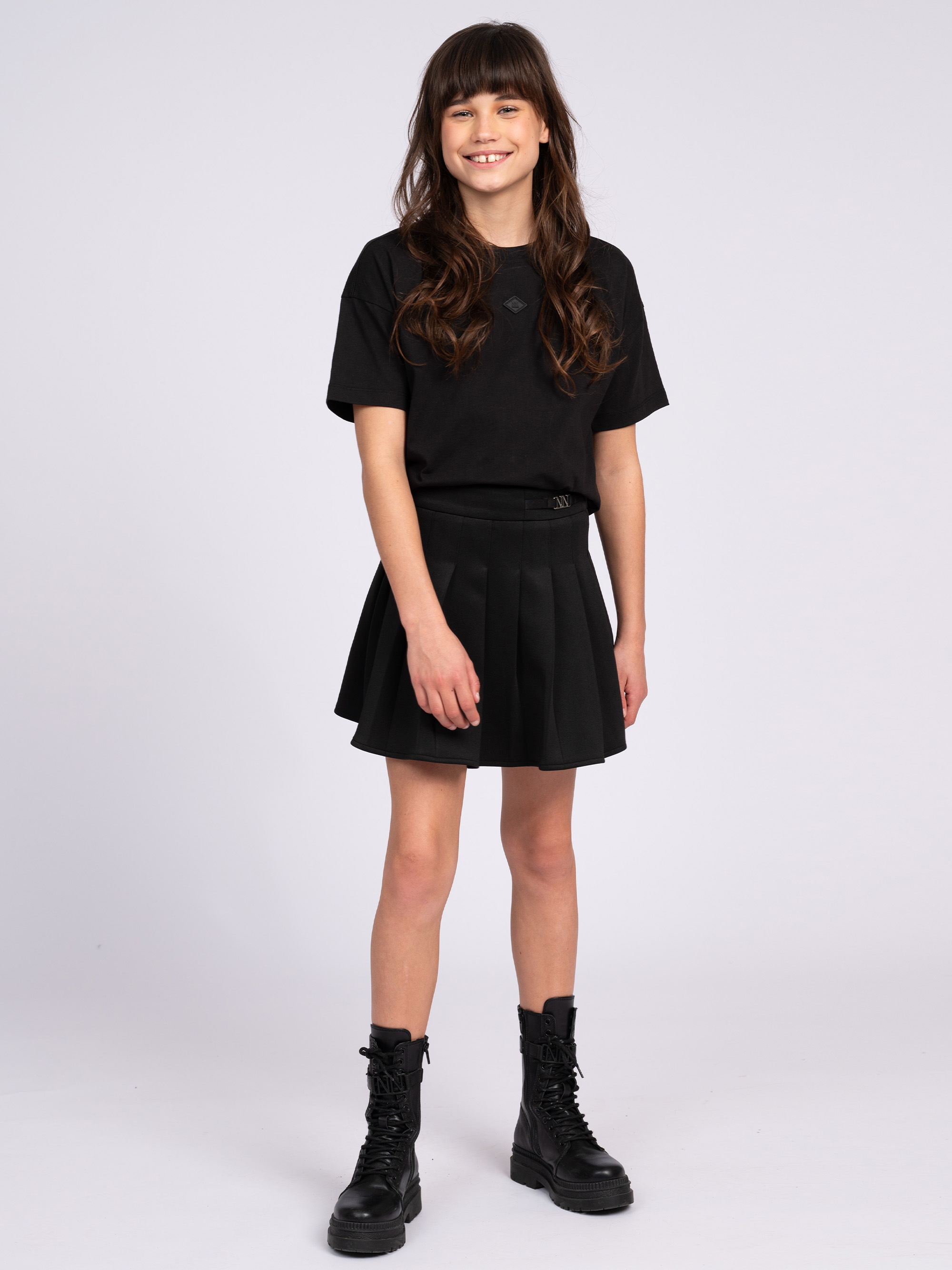 A-line skirt with pleats