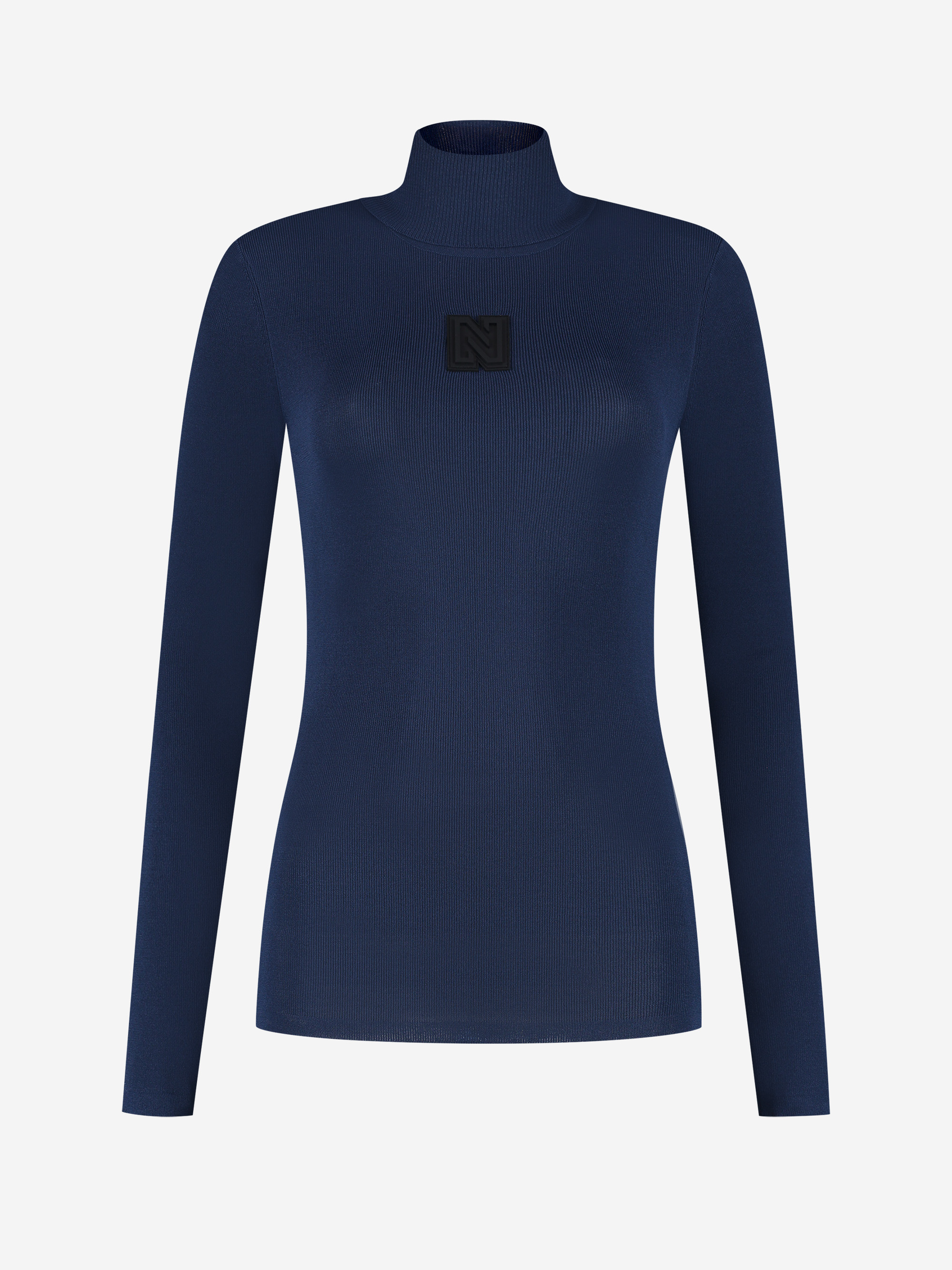Aansluitende top met logo patch en col