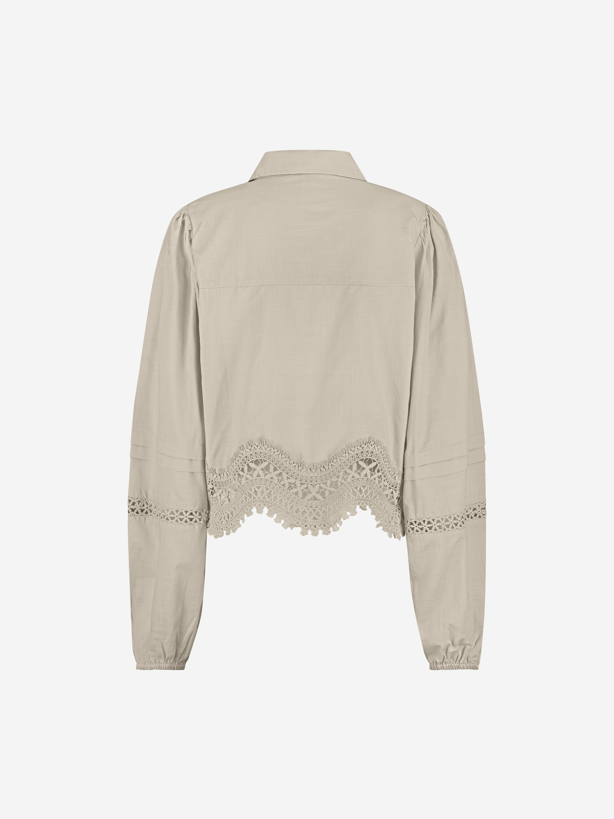 Blouse met broderie anglaise