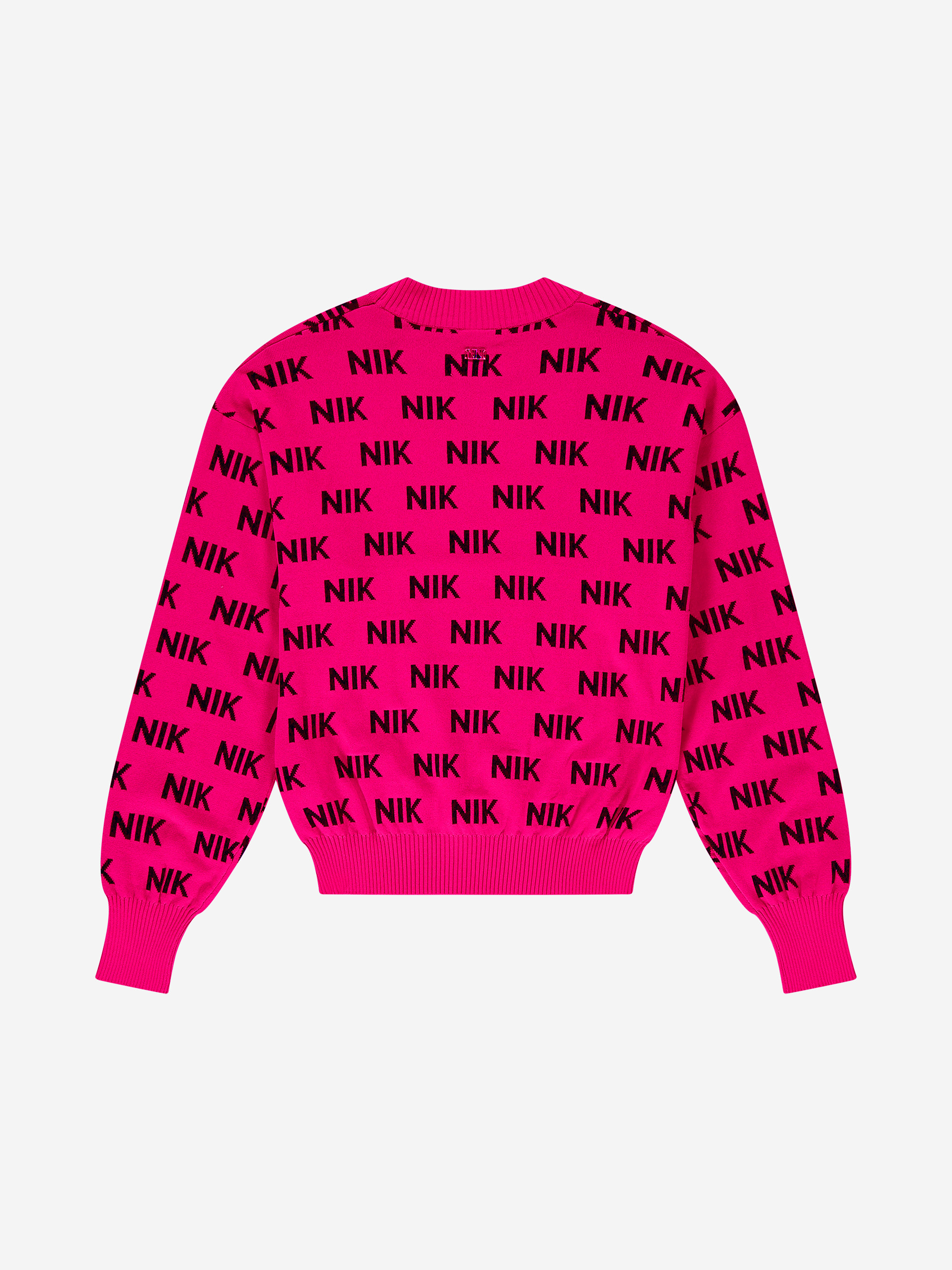 Fitted sweater with NIK&NIK logo pattern
