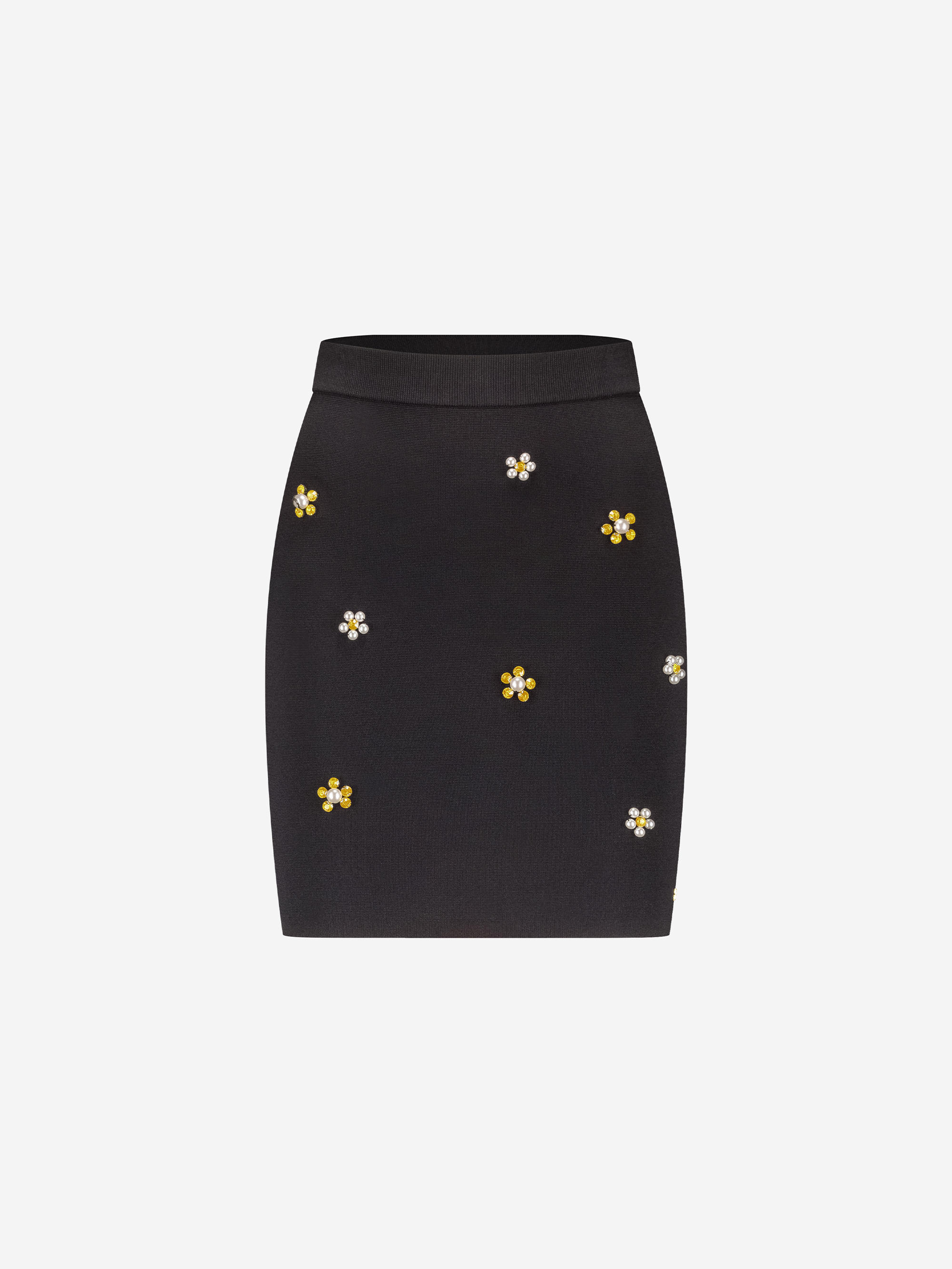 Rok met strass-steentjes en parels