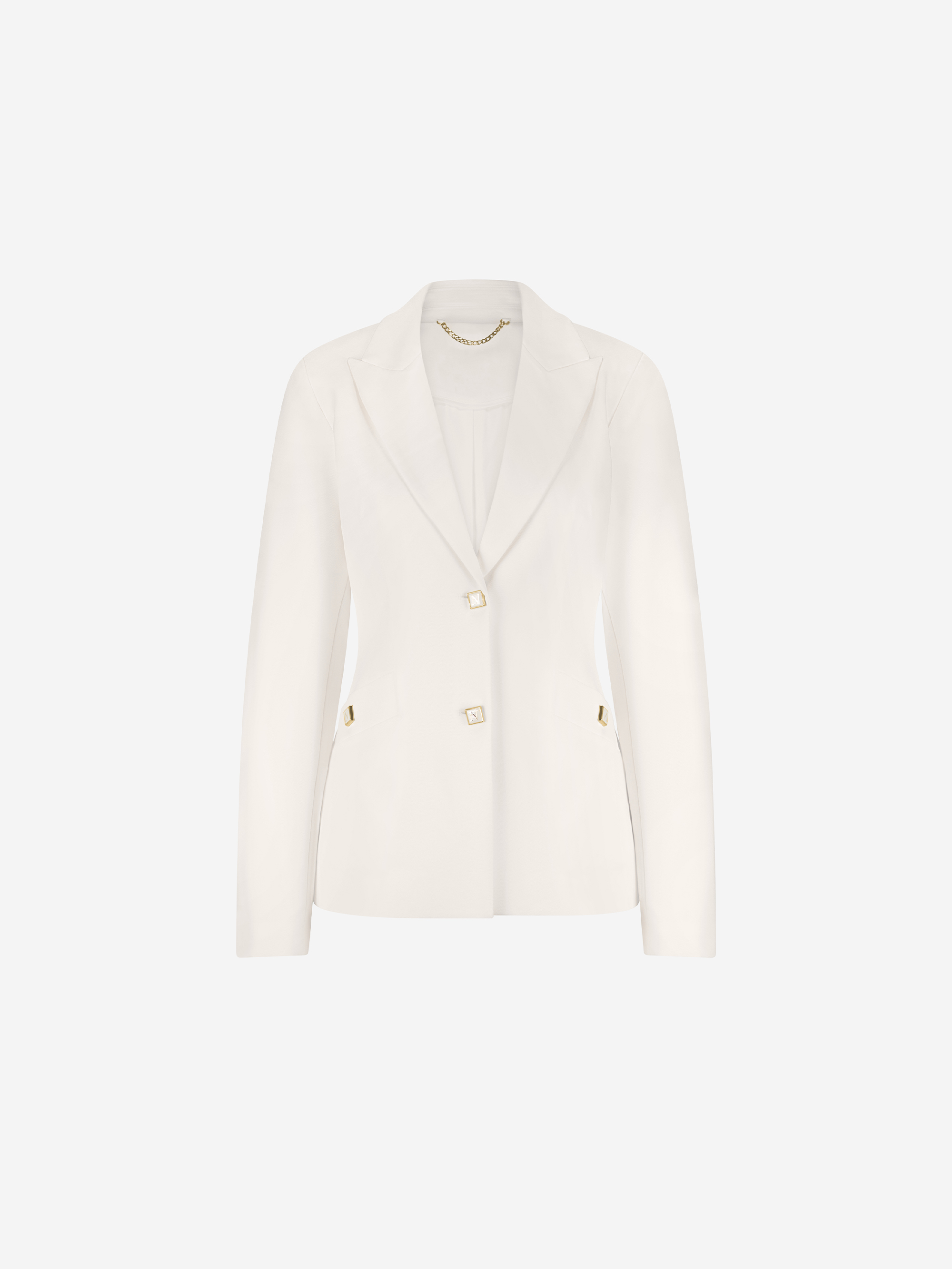 Aansluitende gemêleerde blazer