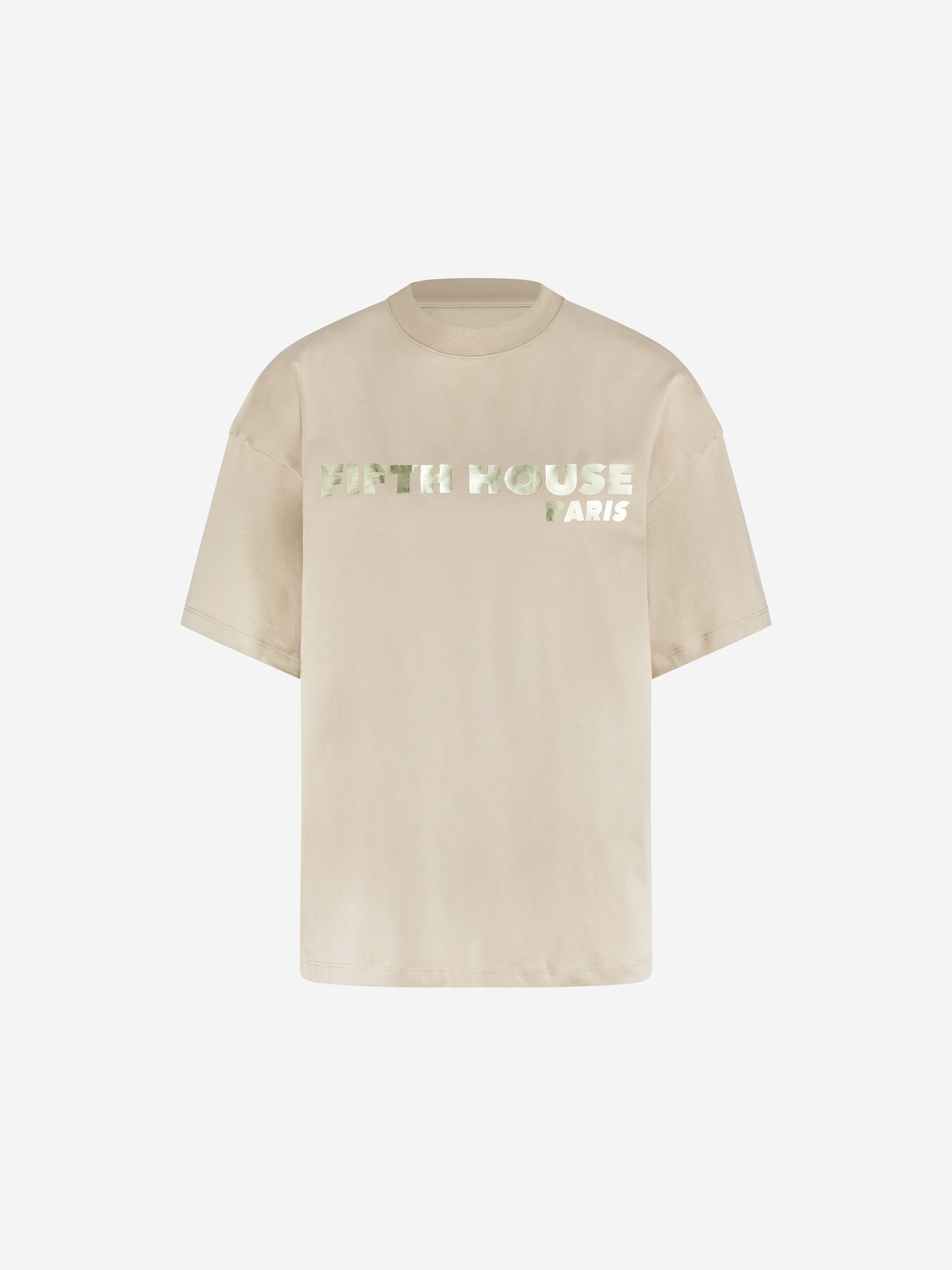 Losvallend T-shirt met tekstopdruk