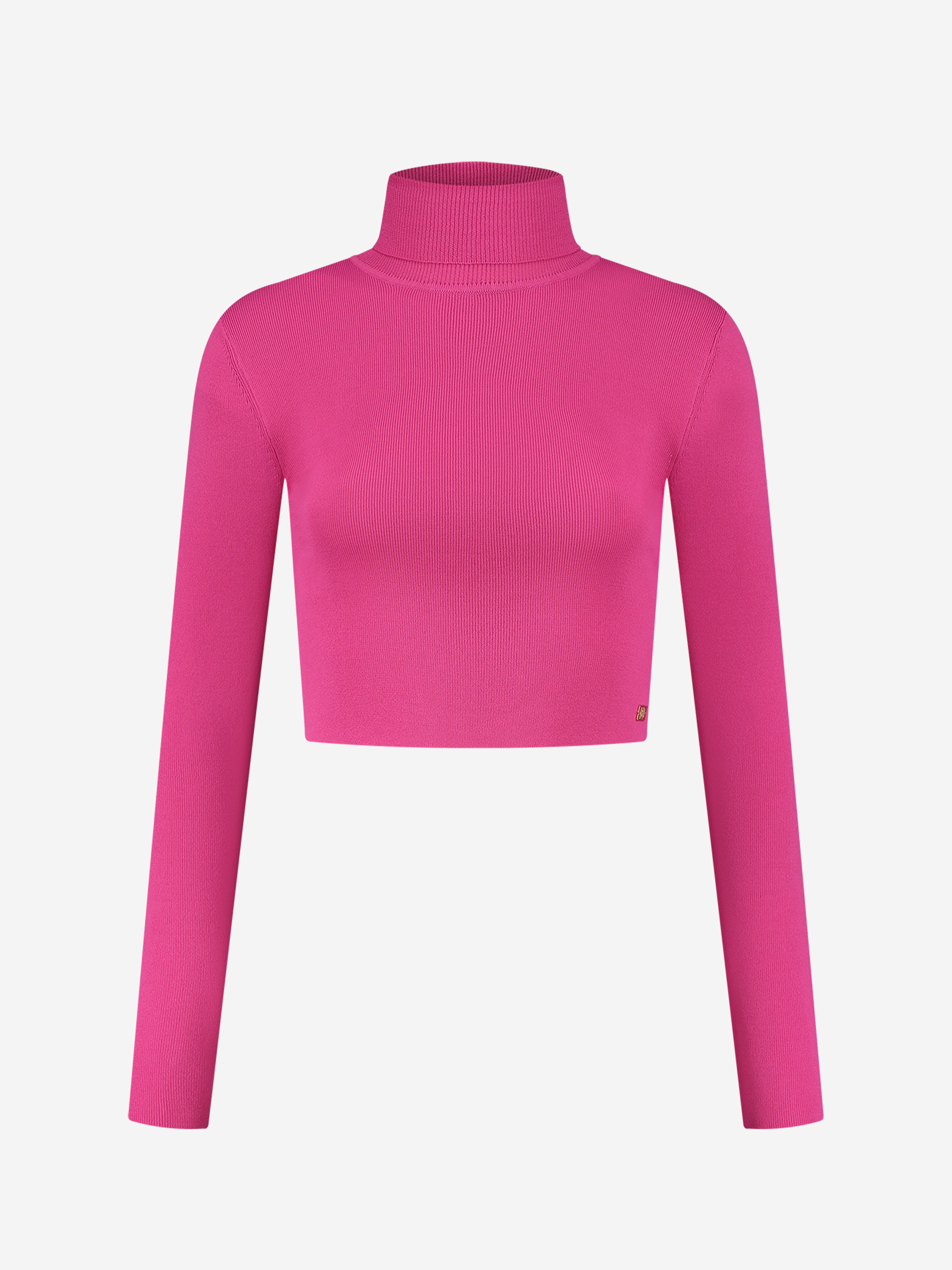  Fitted crop top met col 