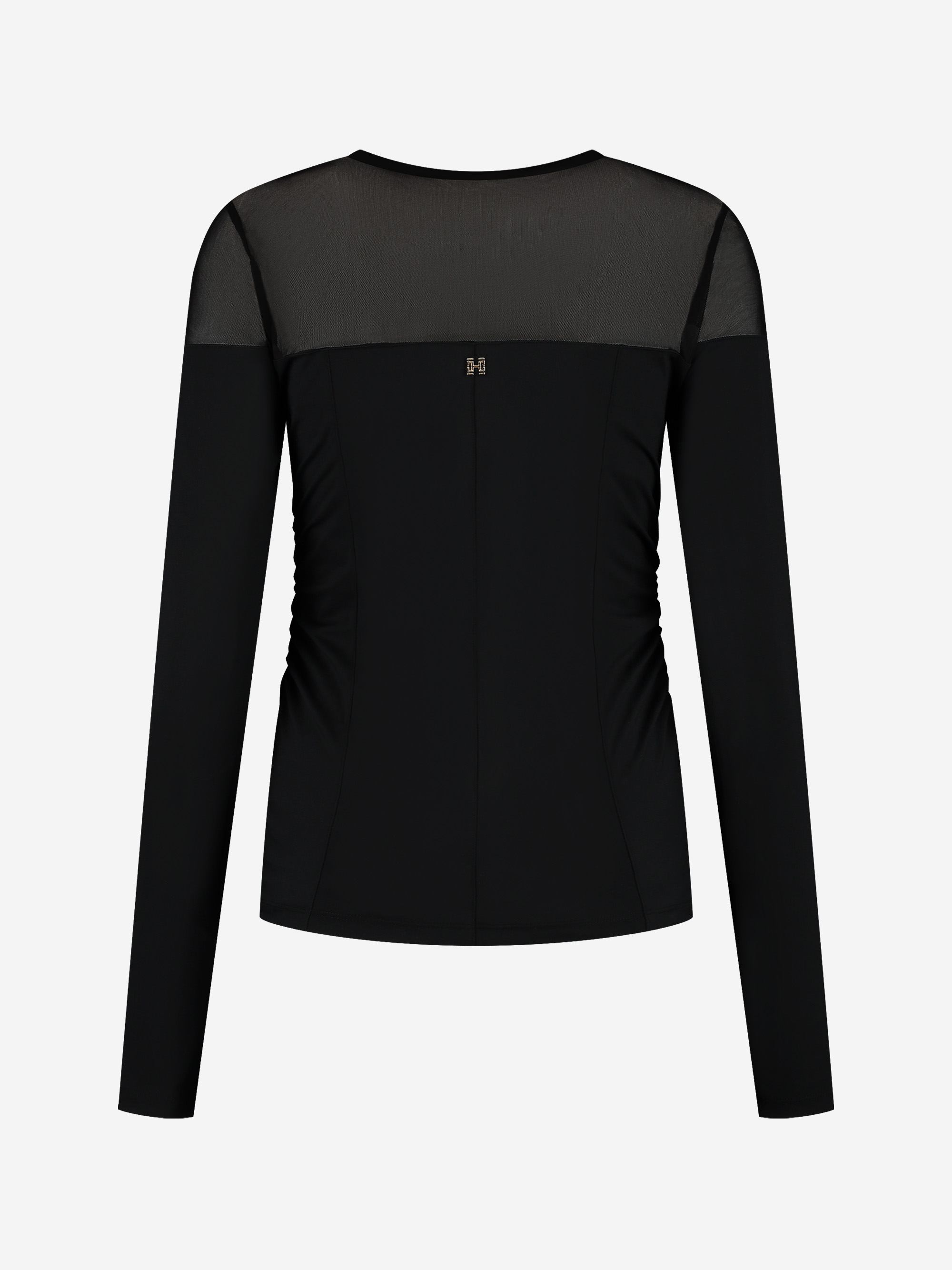 Fitted top with mesh top