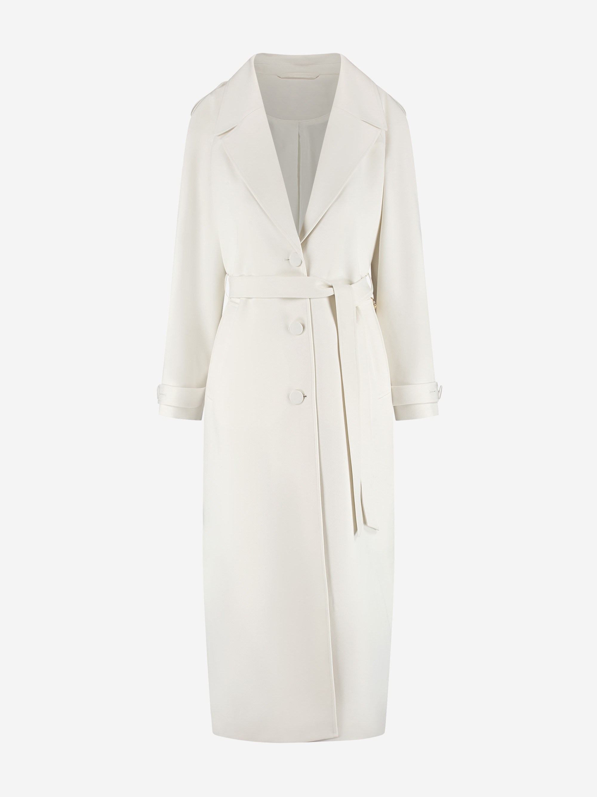 Oversized trenchcoat with belt and logo detail