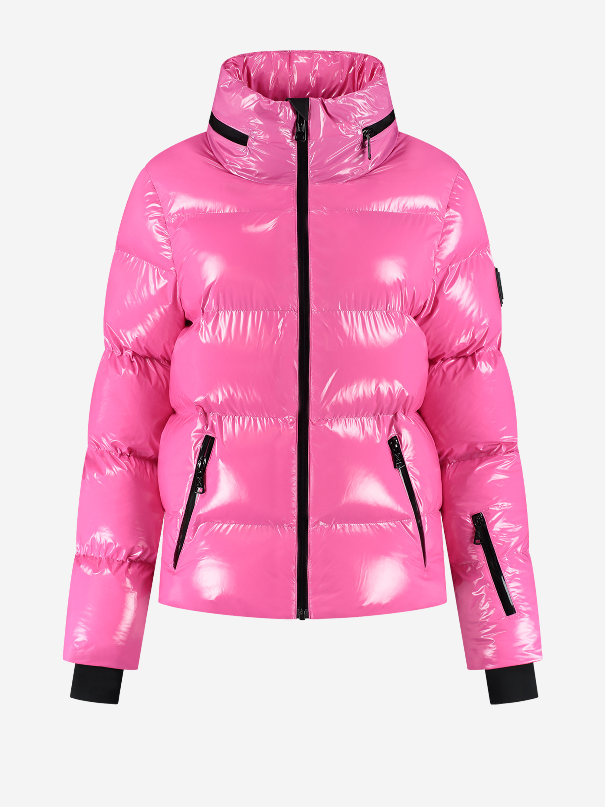Ski jacket with metallic look