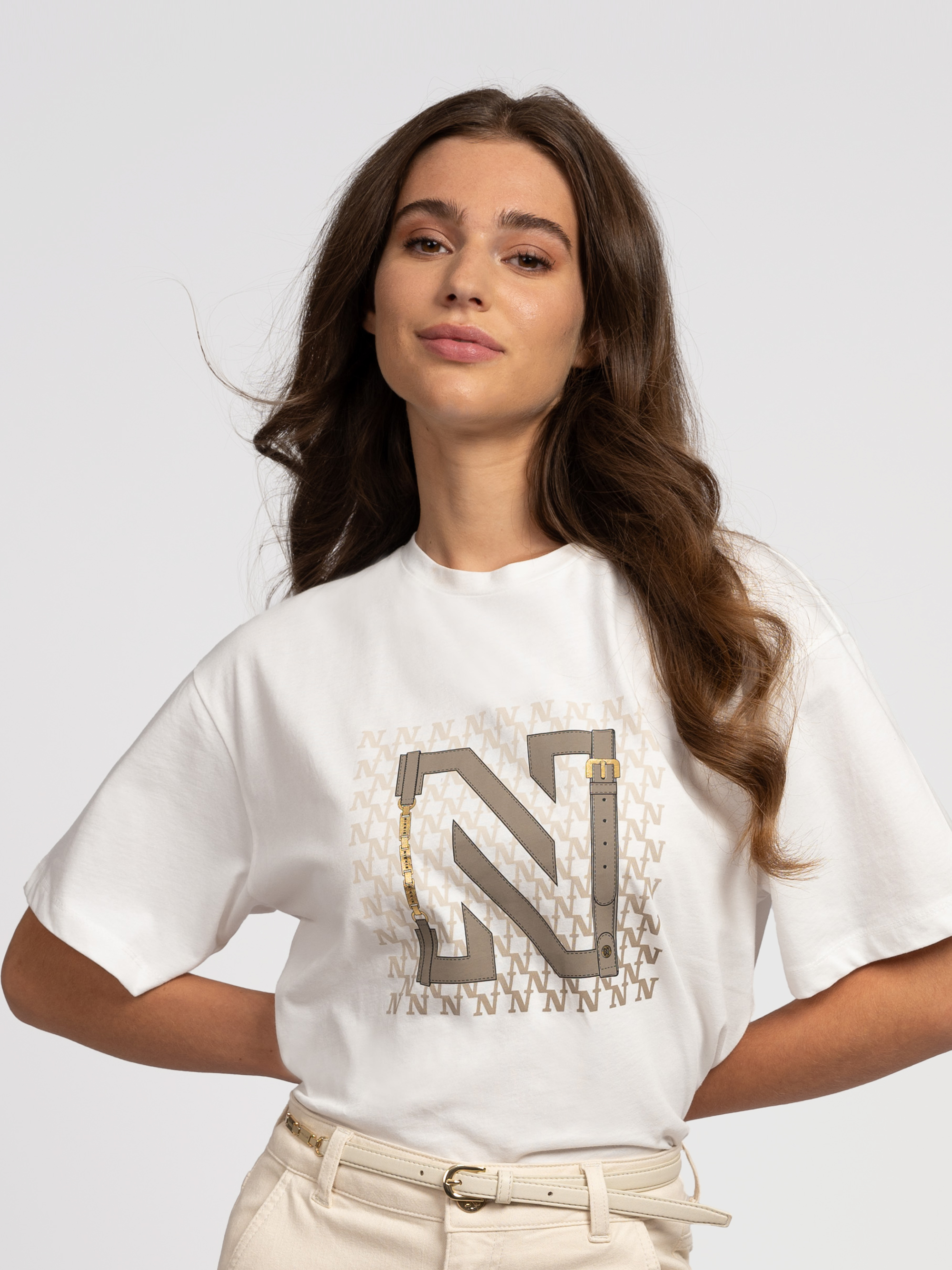 T-shirt with NIKKIE logo print