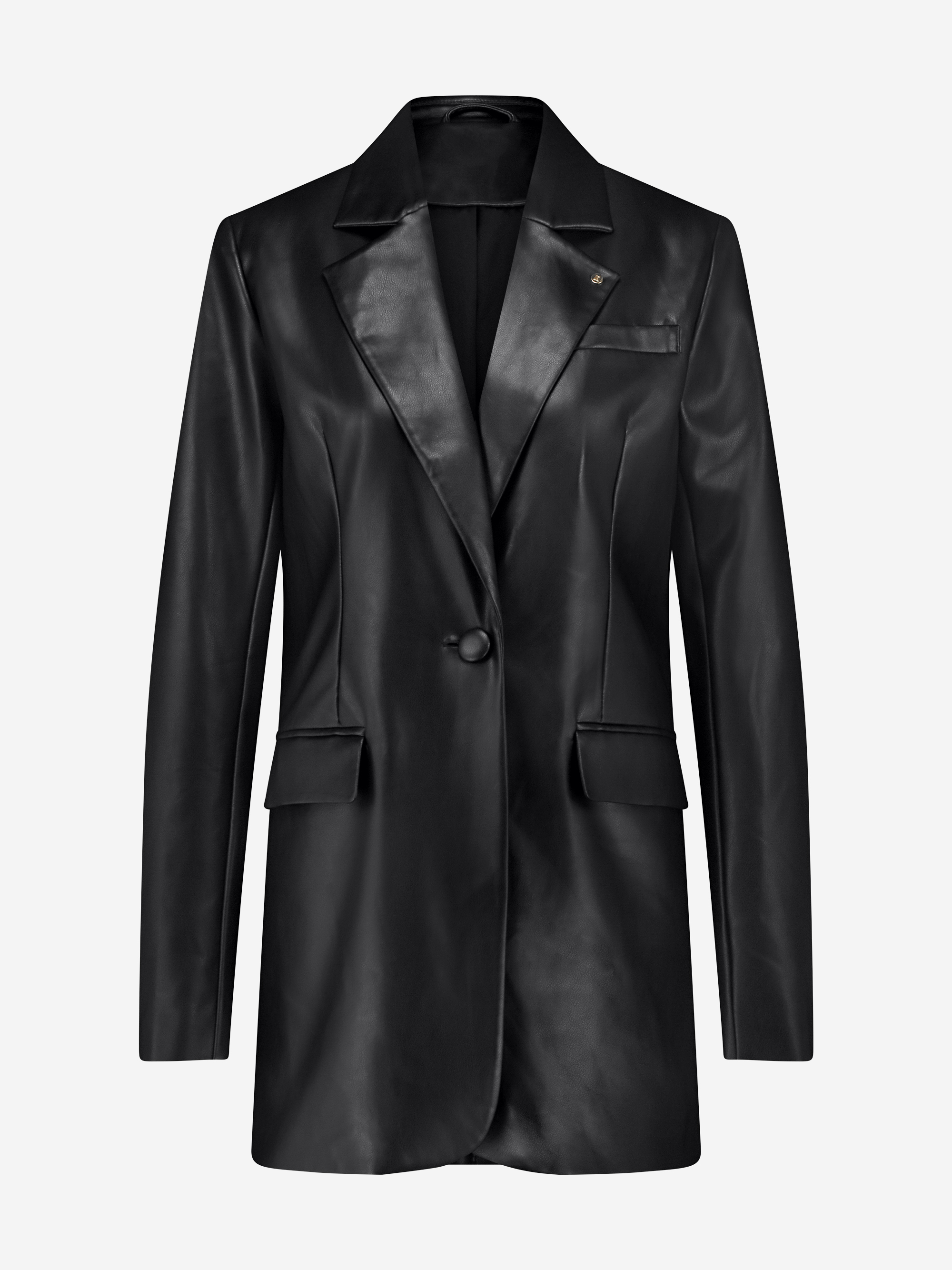 Oversized blazer in faux leather