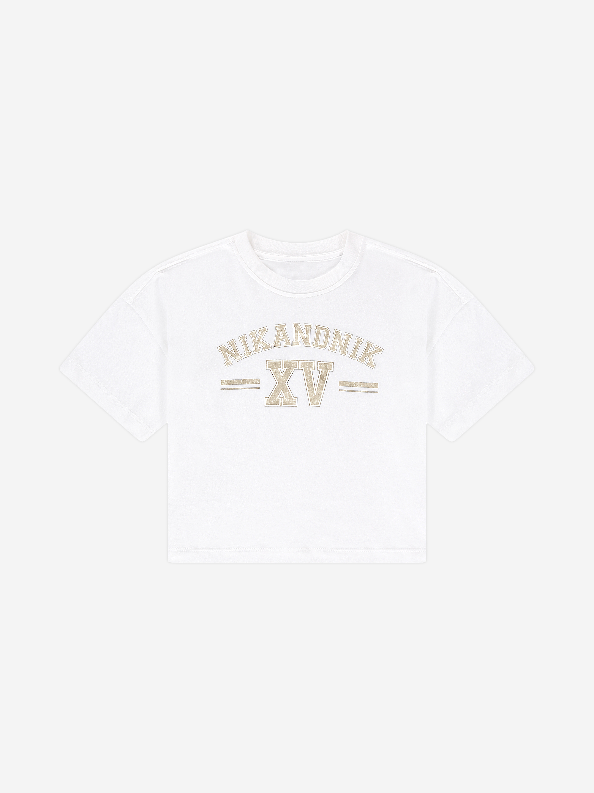 Cropped T-shirt with graphic NIK&NIK logo