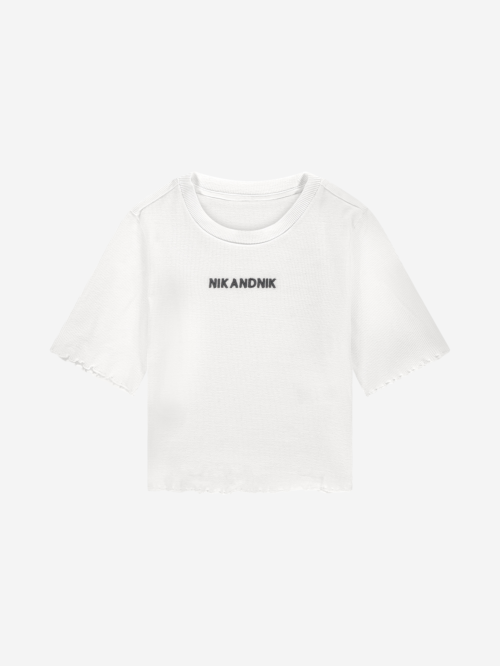 Ribbed shirt with NIK&NIK logo