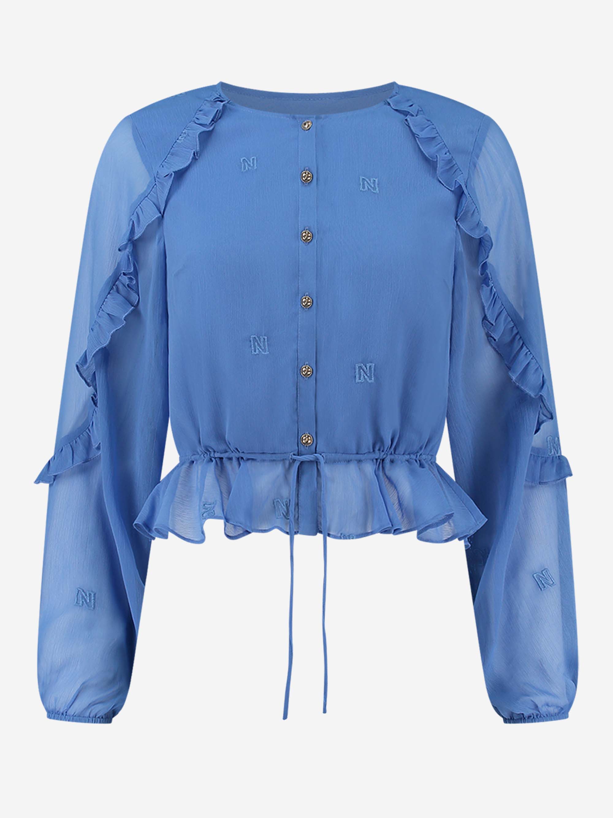  Semitransparent Blouse with ruffles  