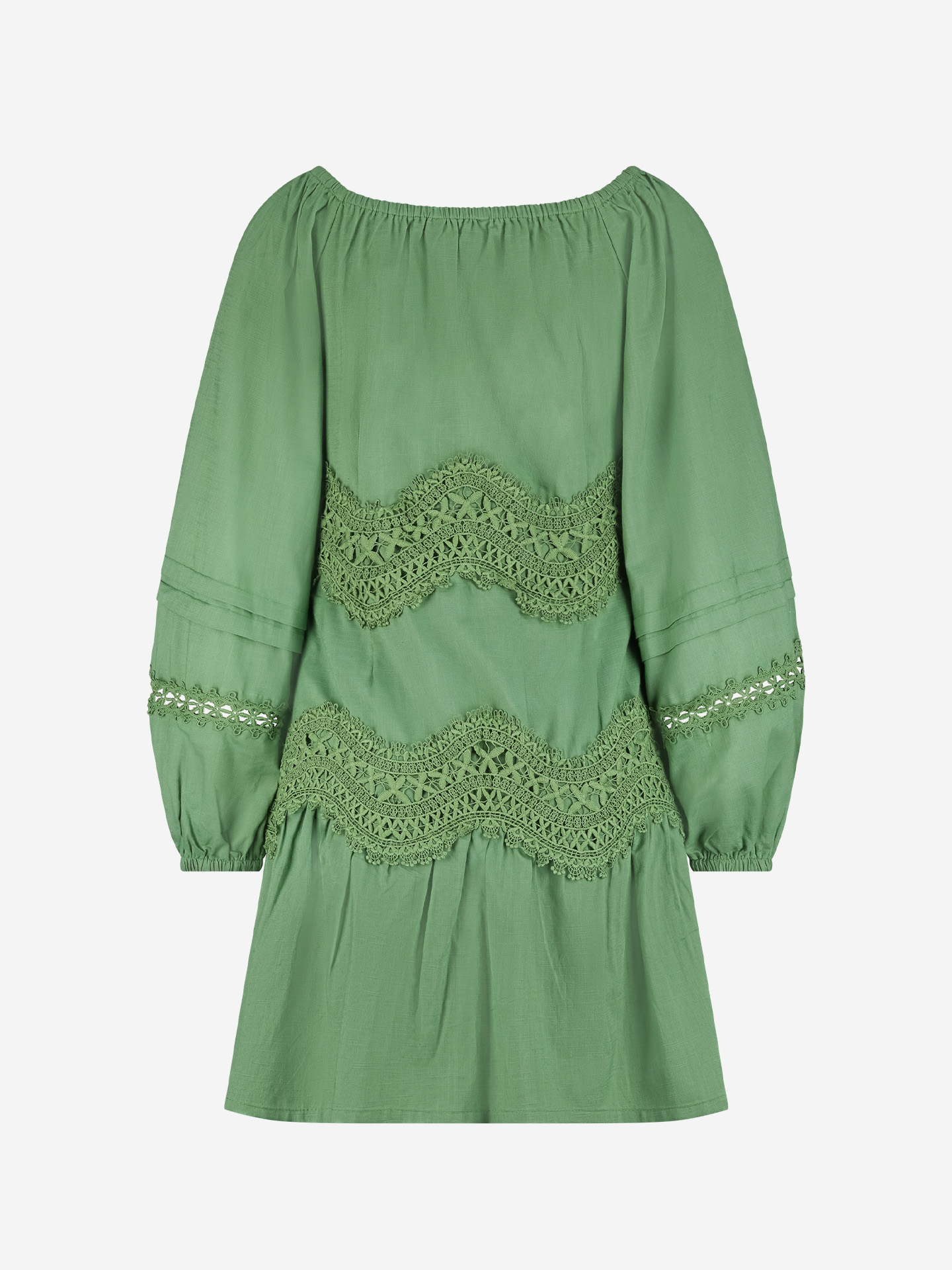 A-line dress with broderie anglaise