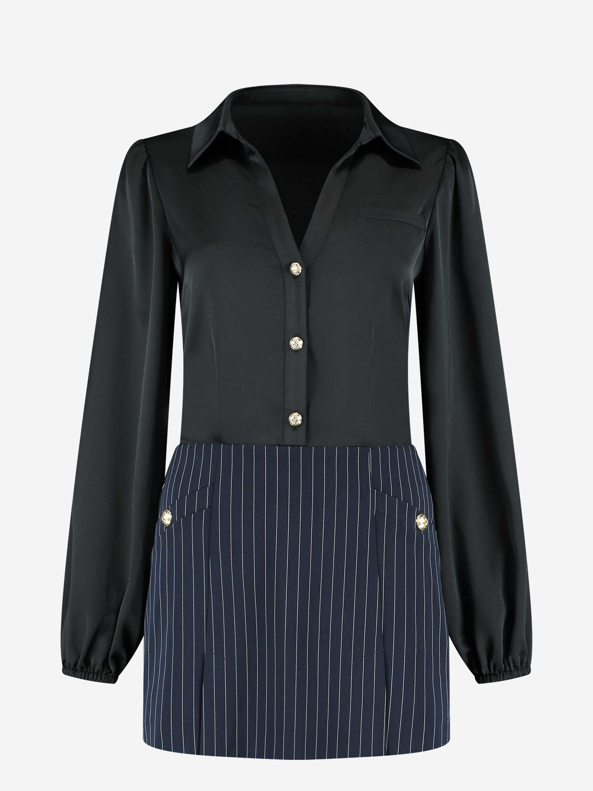 Pinstripe playsuit