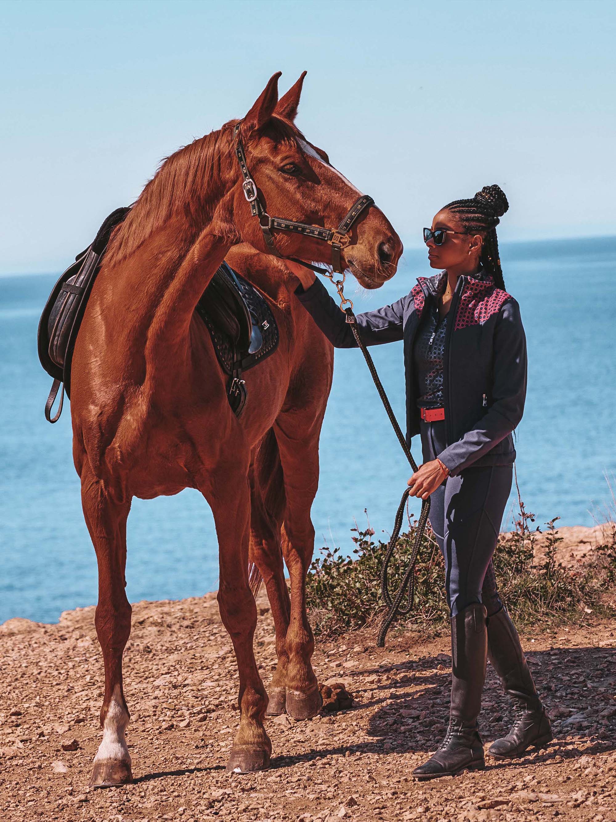  Softshell riding jacket with N monogram 