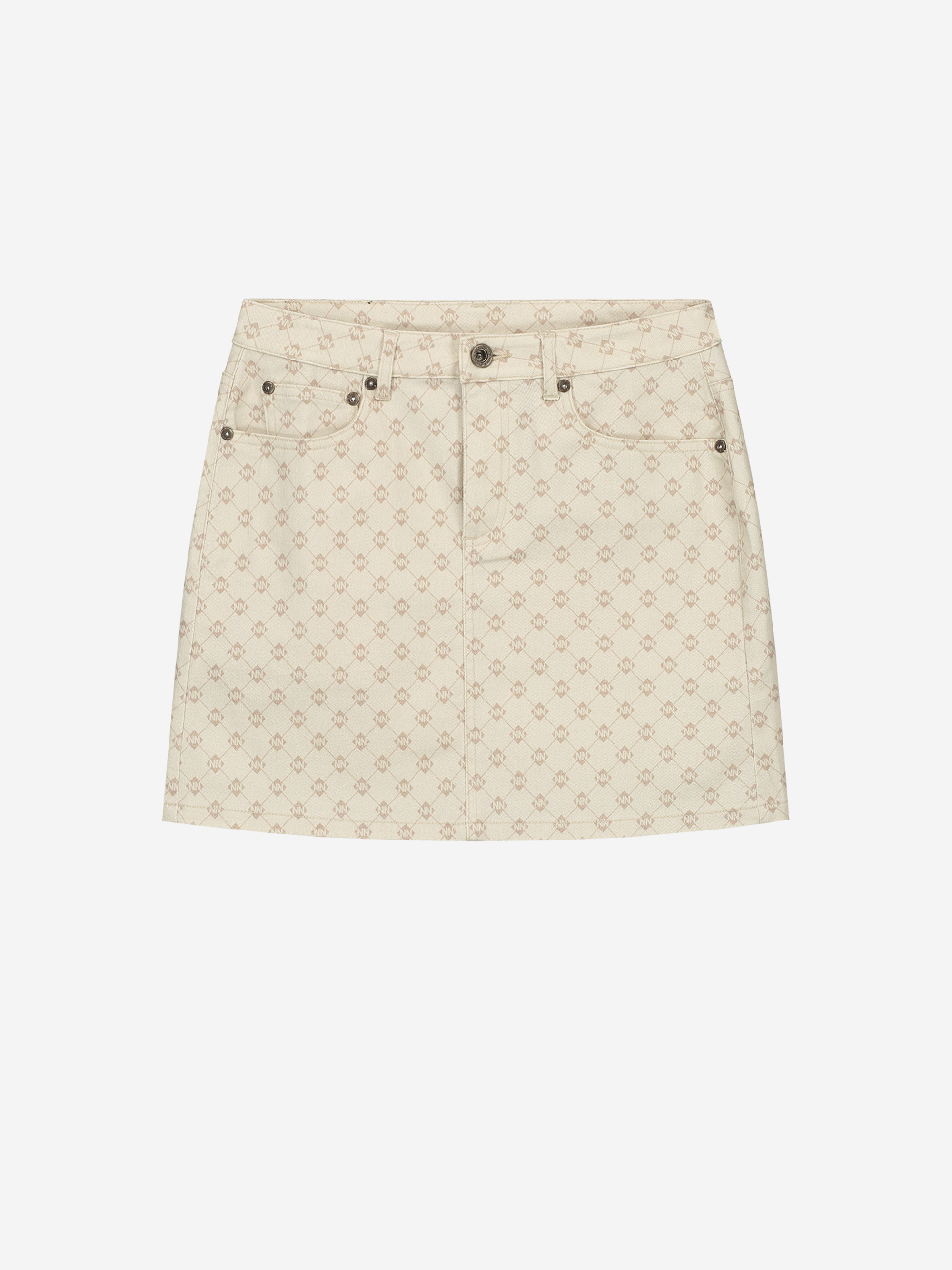 High rise skirt with logo print