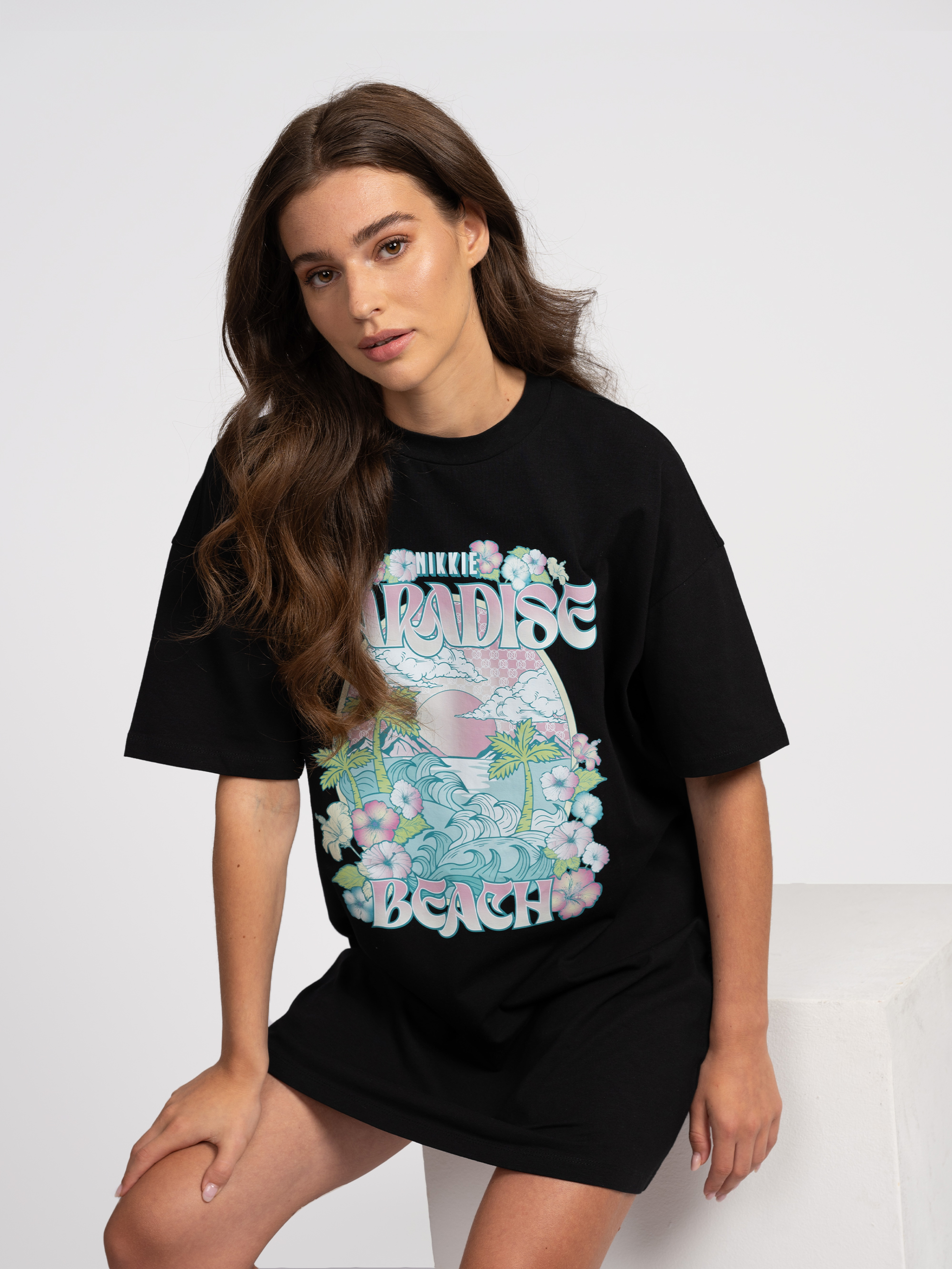 T-shirt dress with graphic print