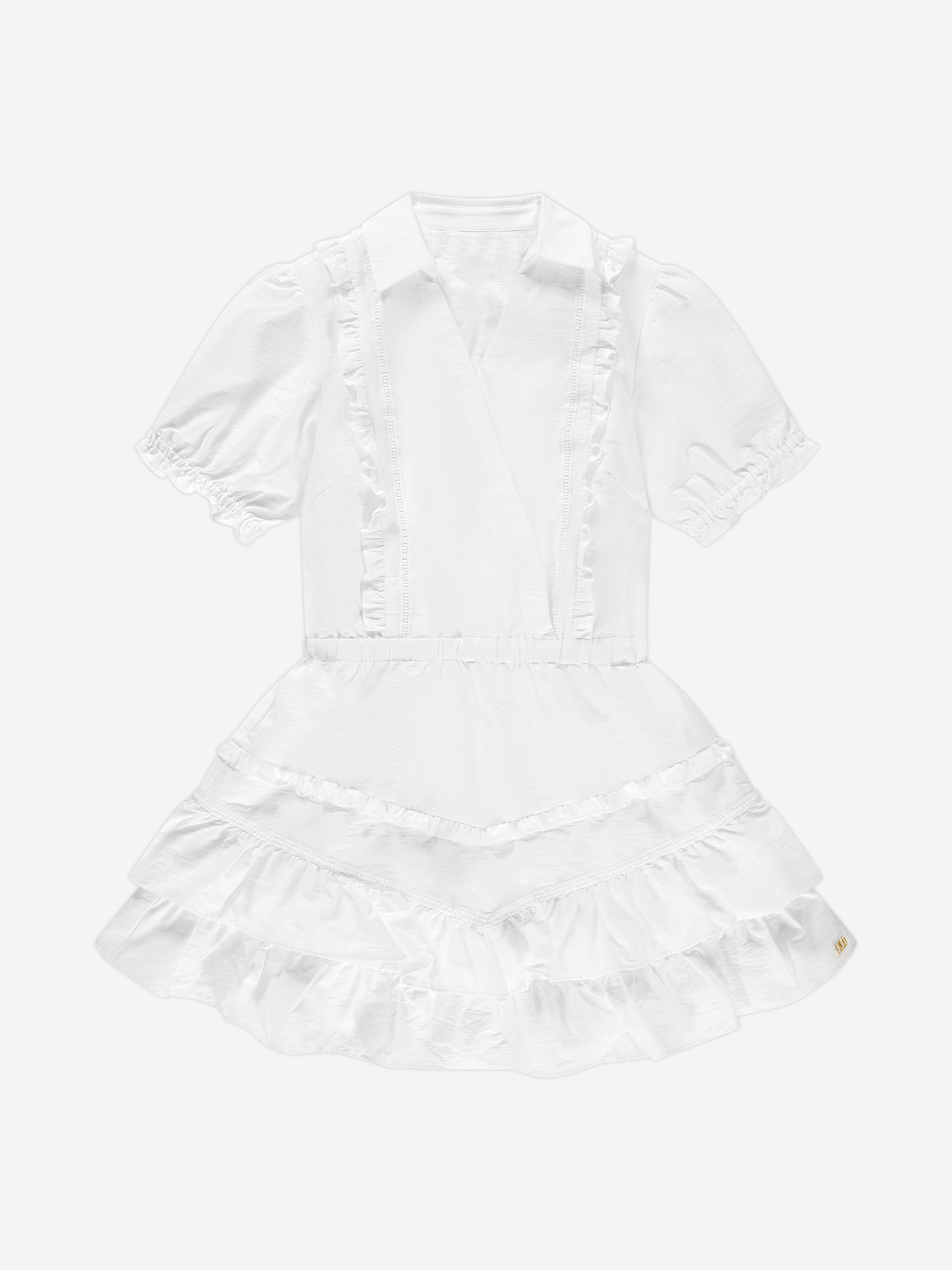 Layered A-line dress with ruffles