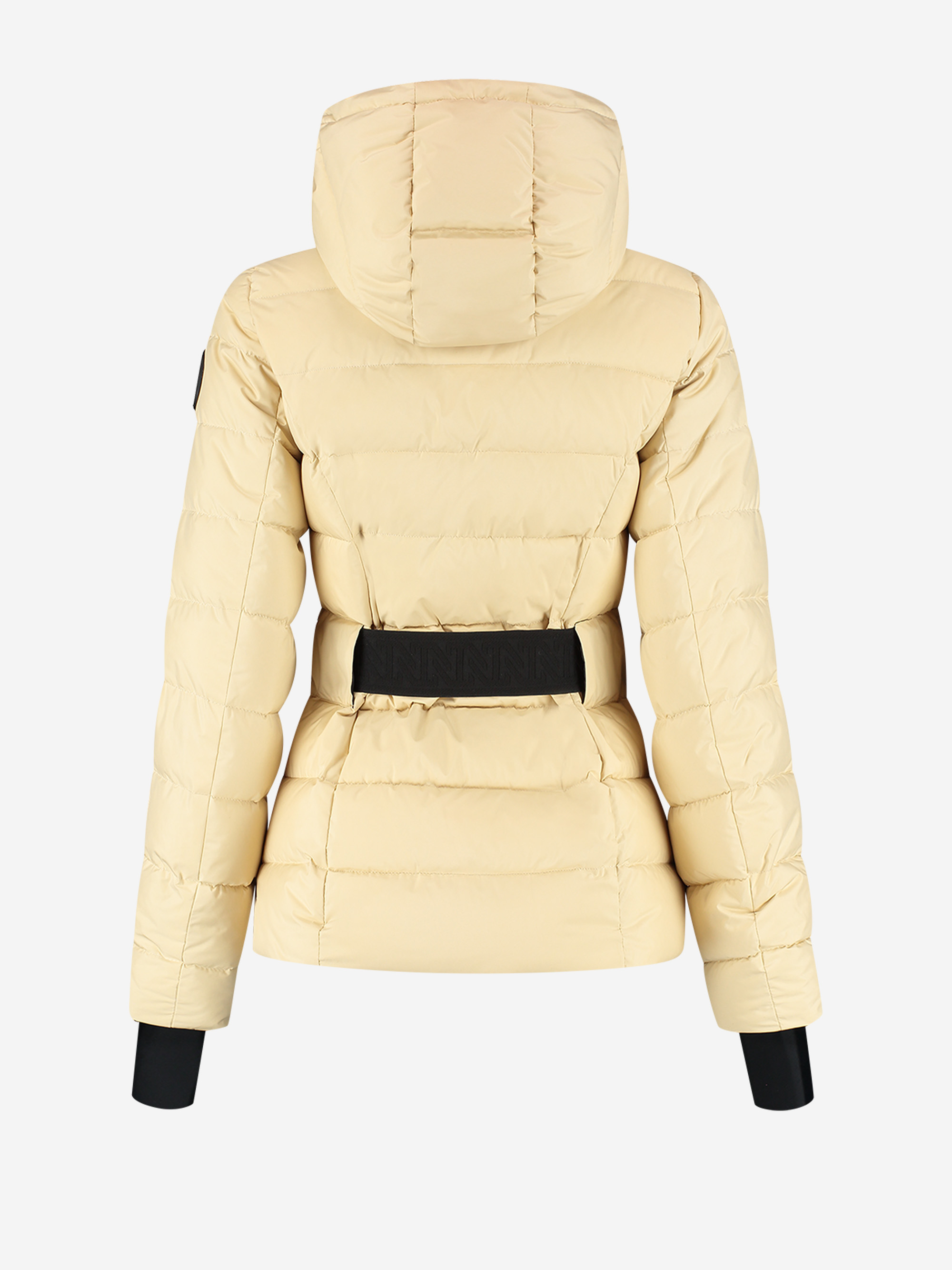 Ski jas met capuchon en elastische riem