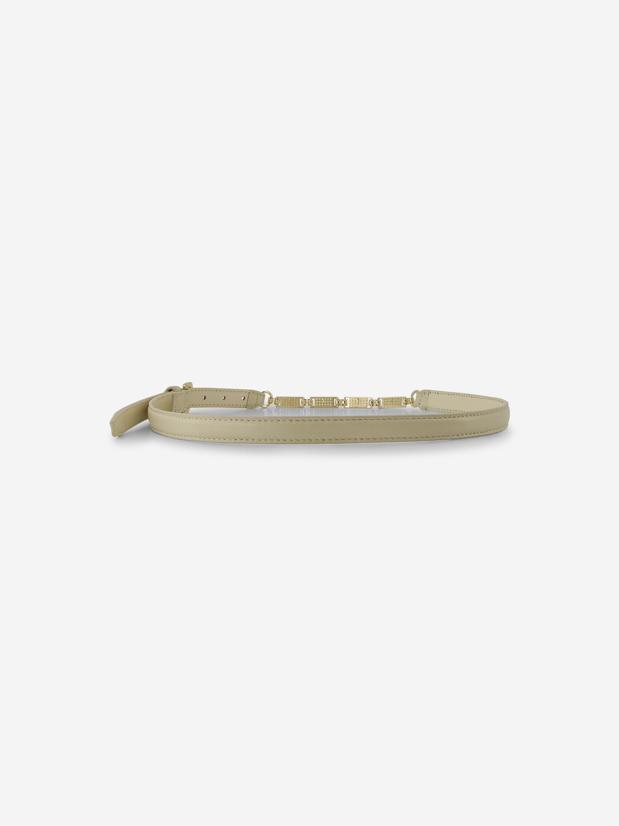 Leren riem met ketting detail