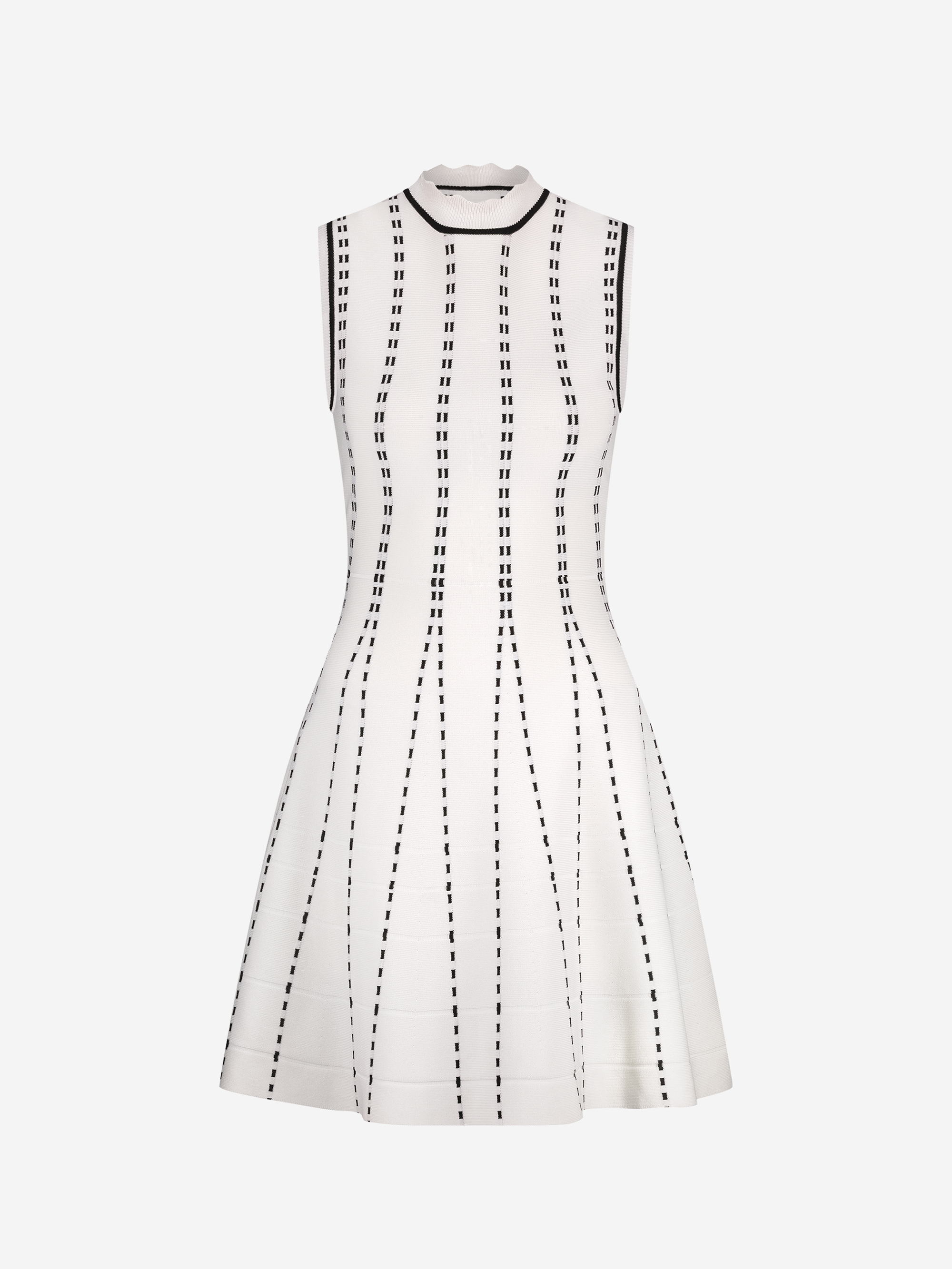 A-line dress with striped details