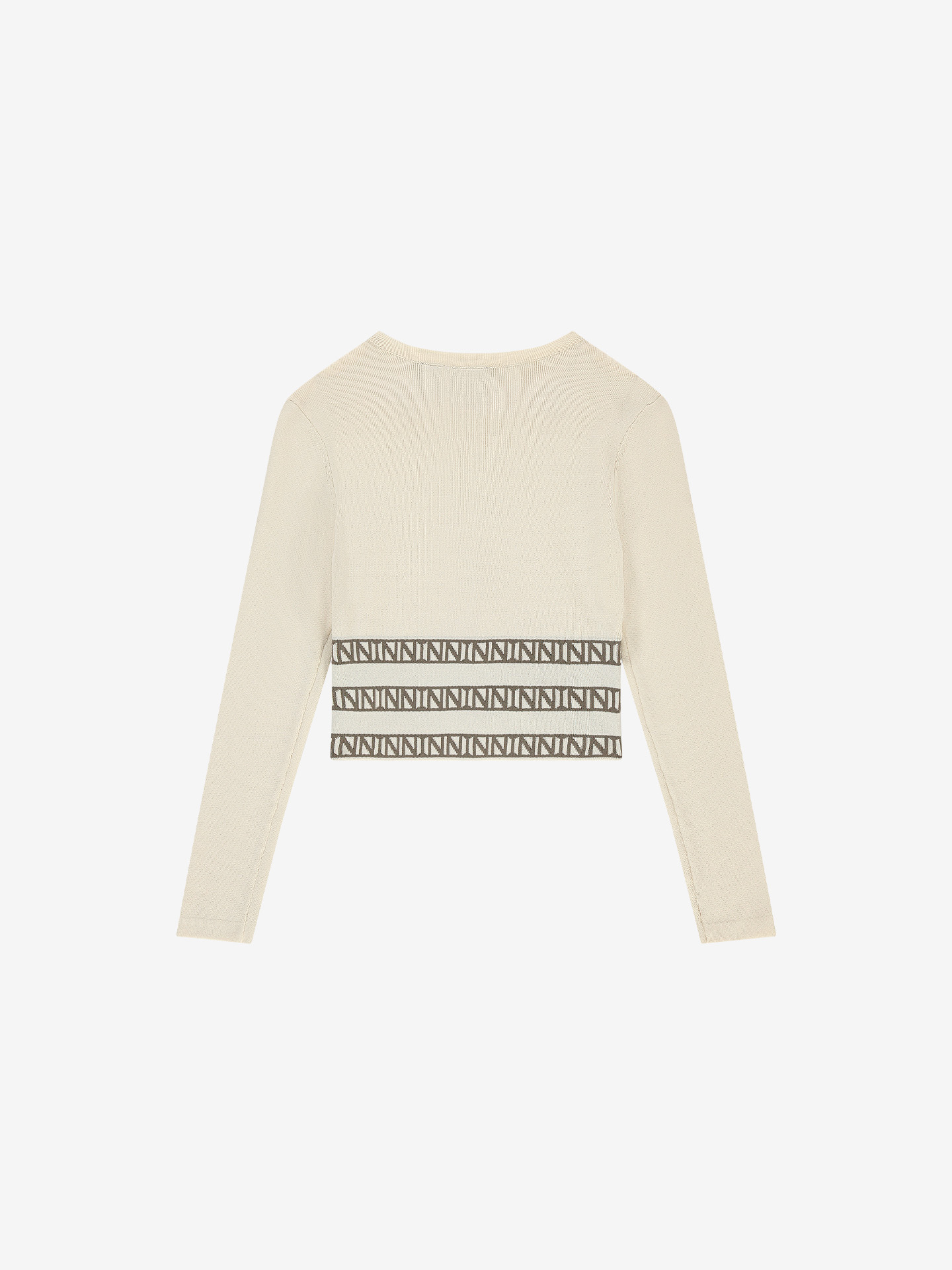 Korte top met gekruist logo detail