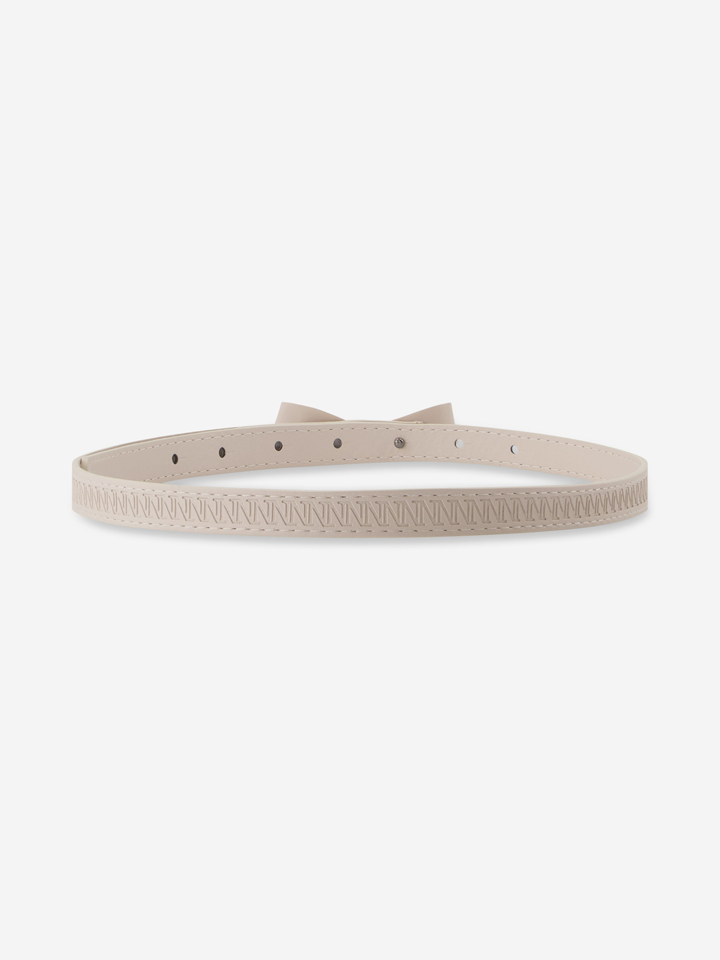 Riem met logo patroon en strik