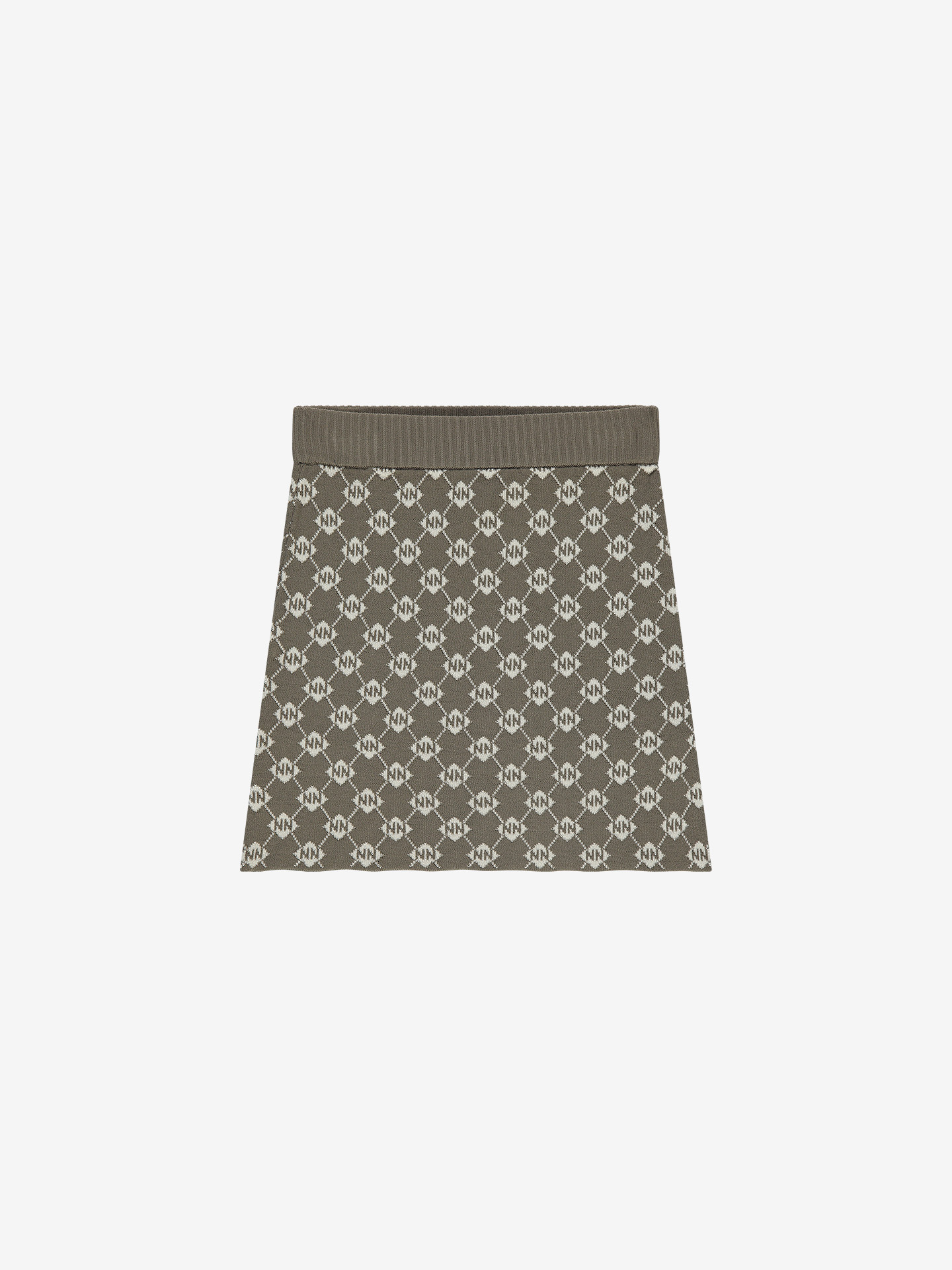 Korte rok met N&N logo patroon