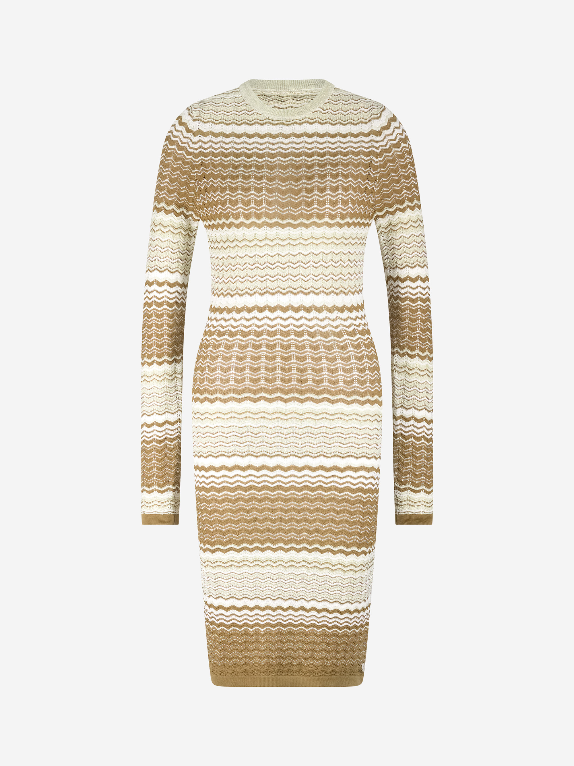 Ajour knitted dress with wavy pattern