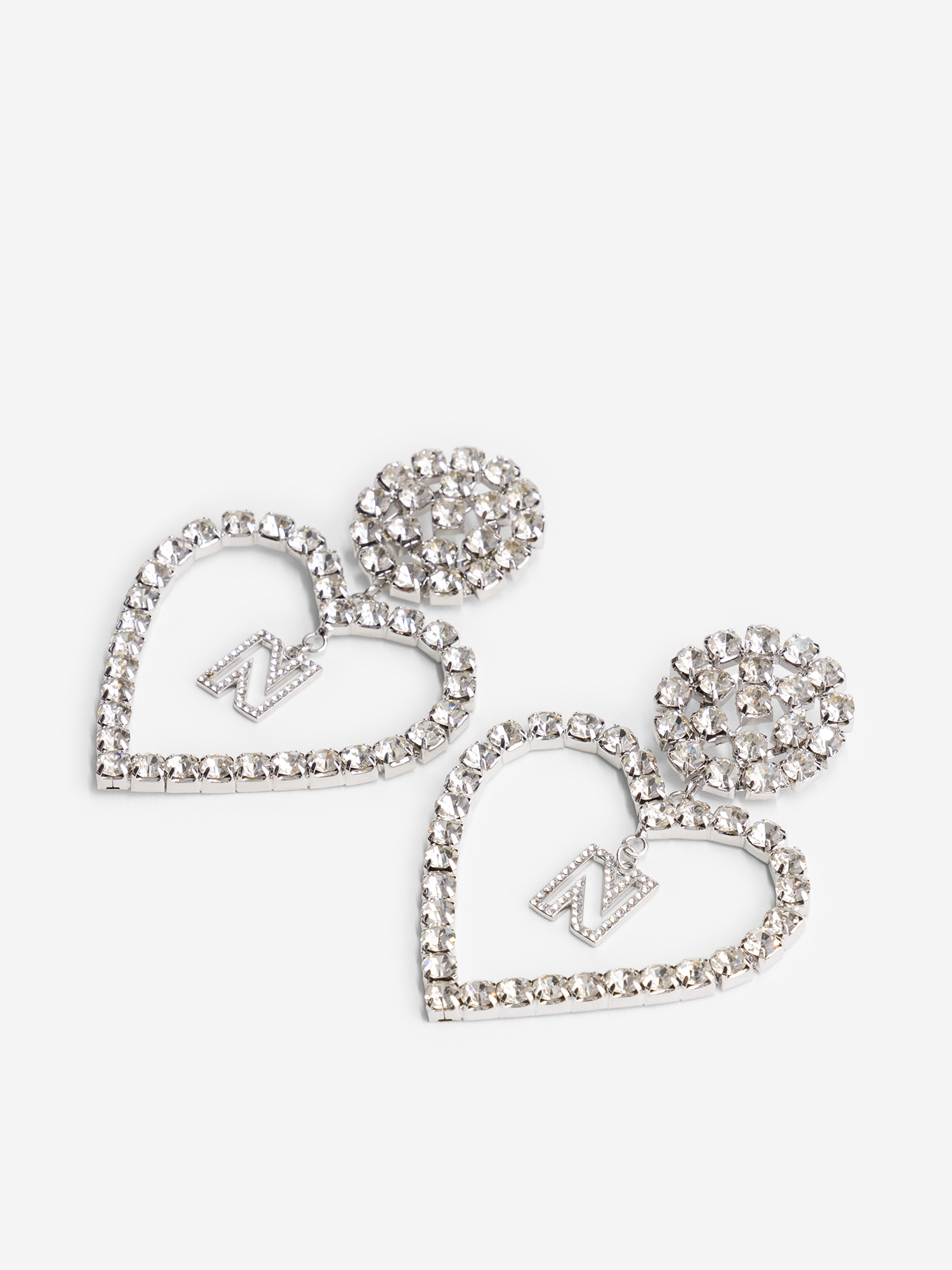 Gemstone Heart Earrings