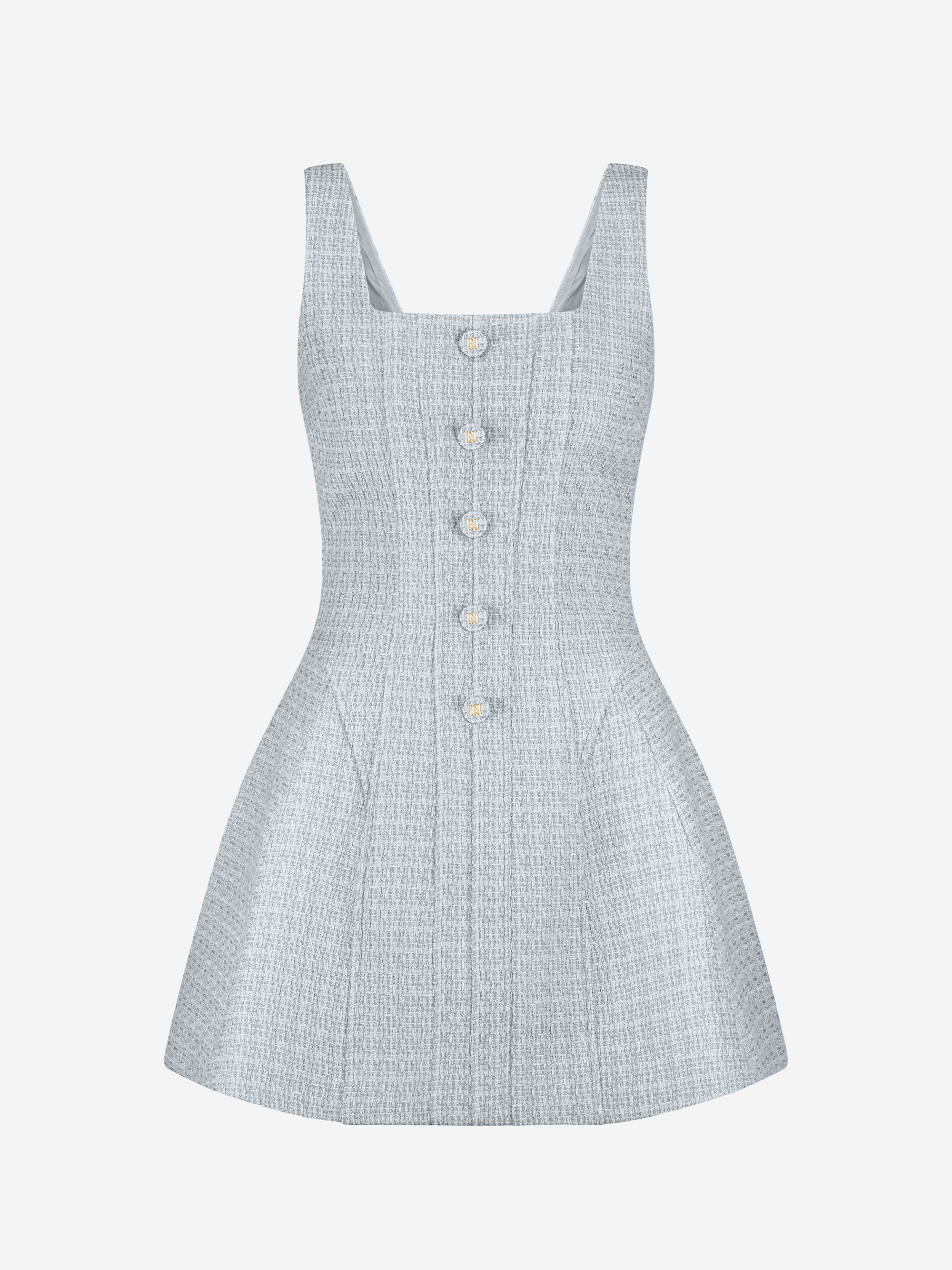 A-lijn jurk van tweed
