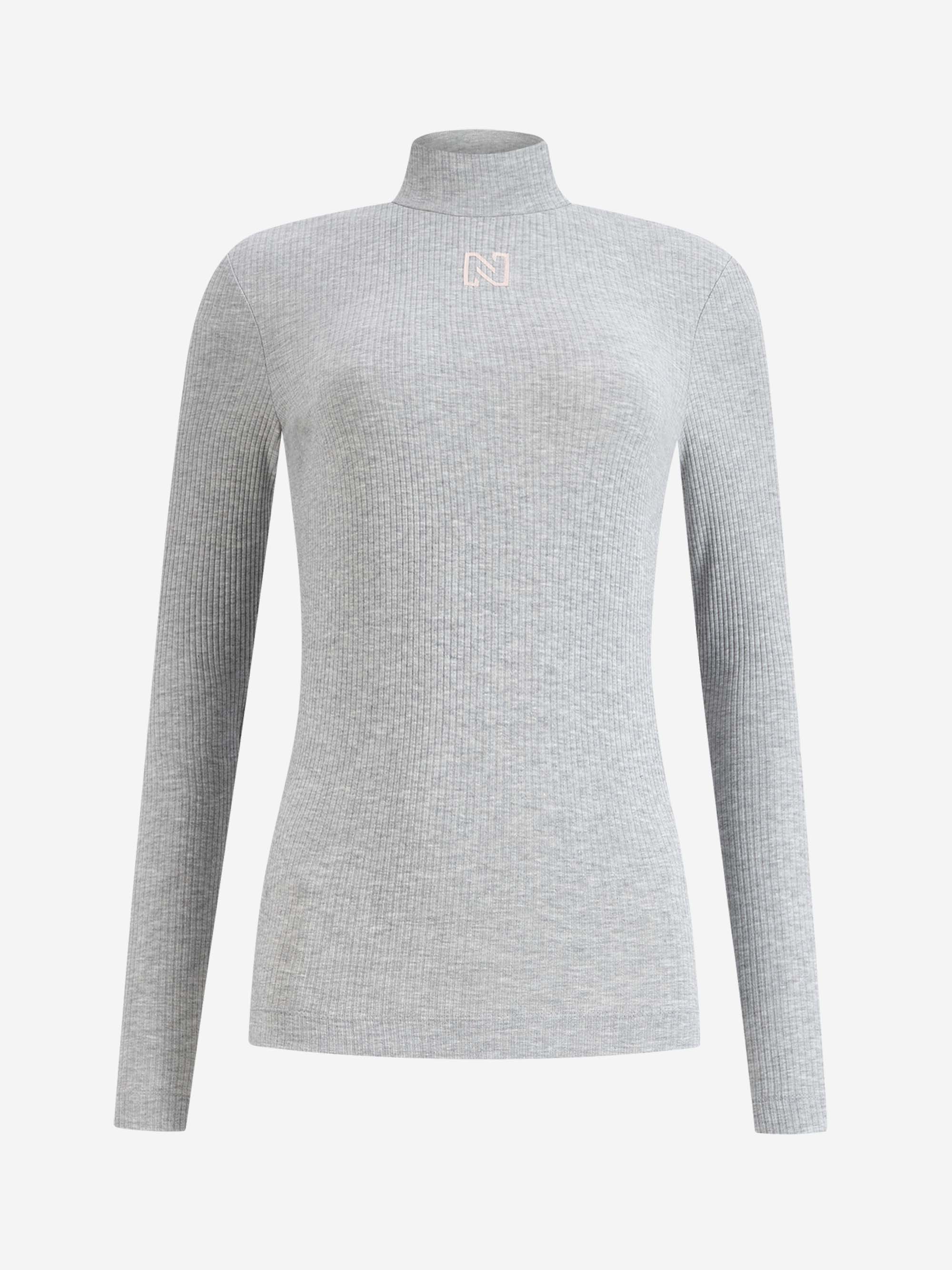 Melange Rib Turtle Top