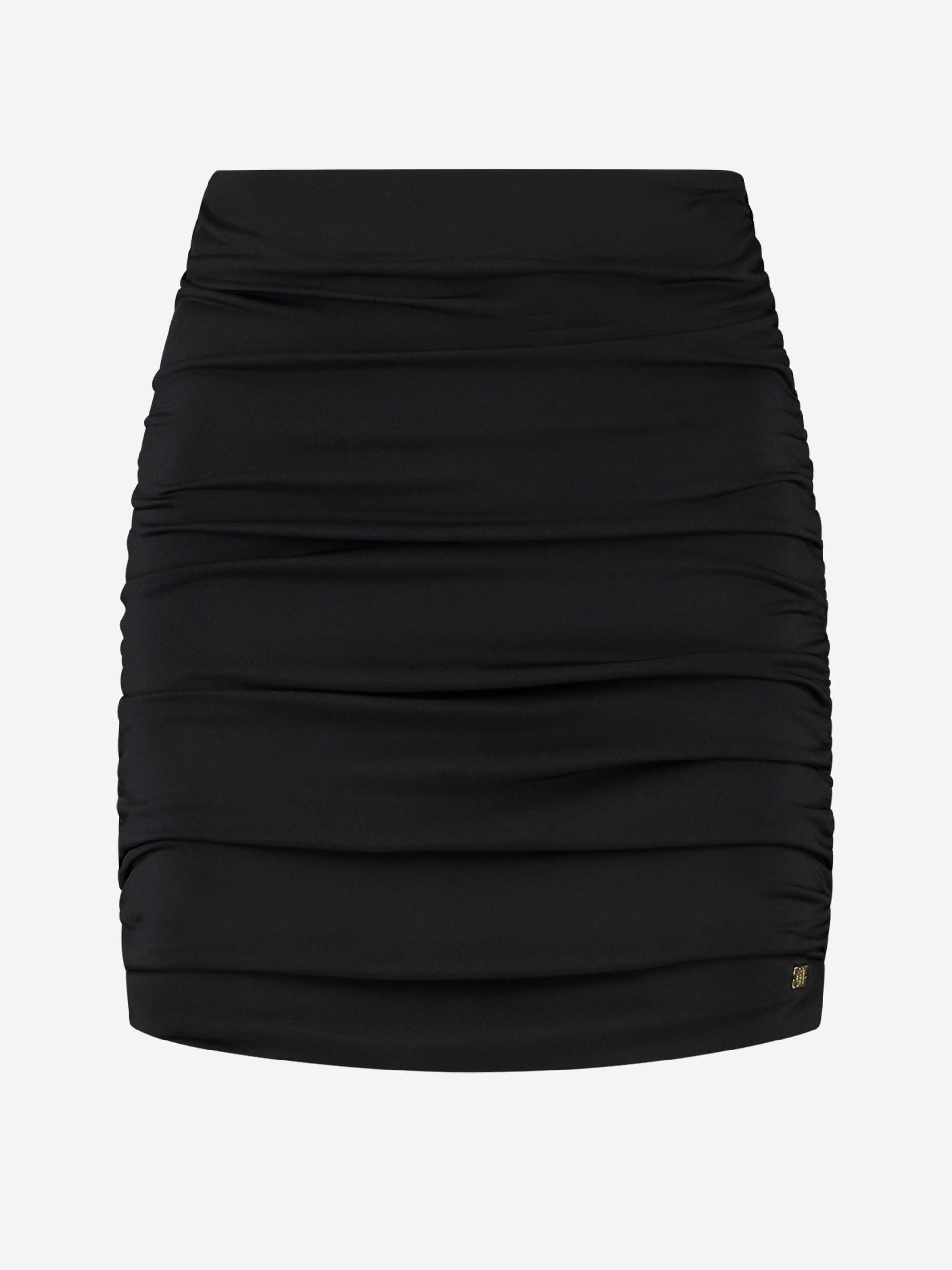 pleated fitted skirt